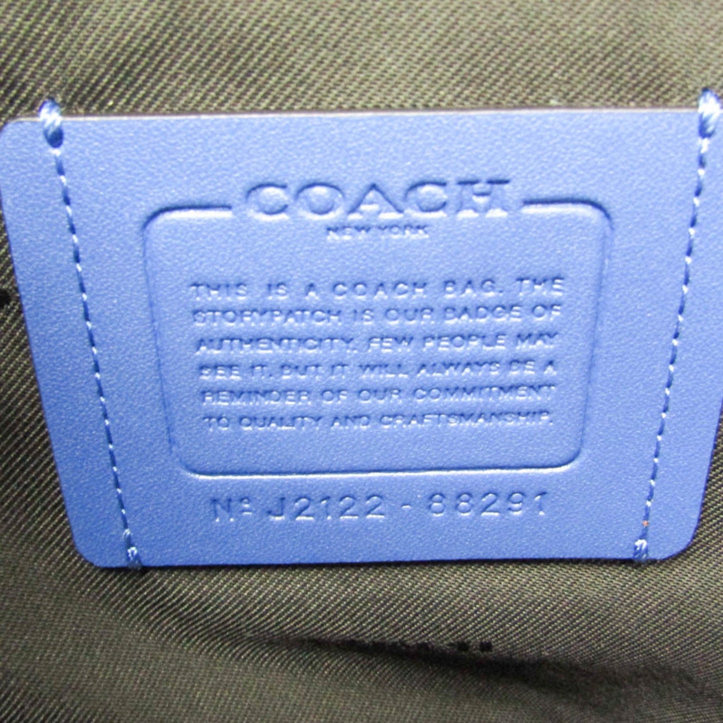 Coach Metropolitan Blue Leather Tote Bag