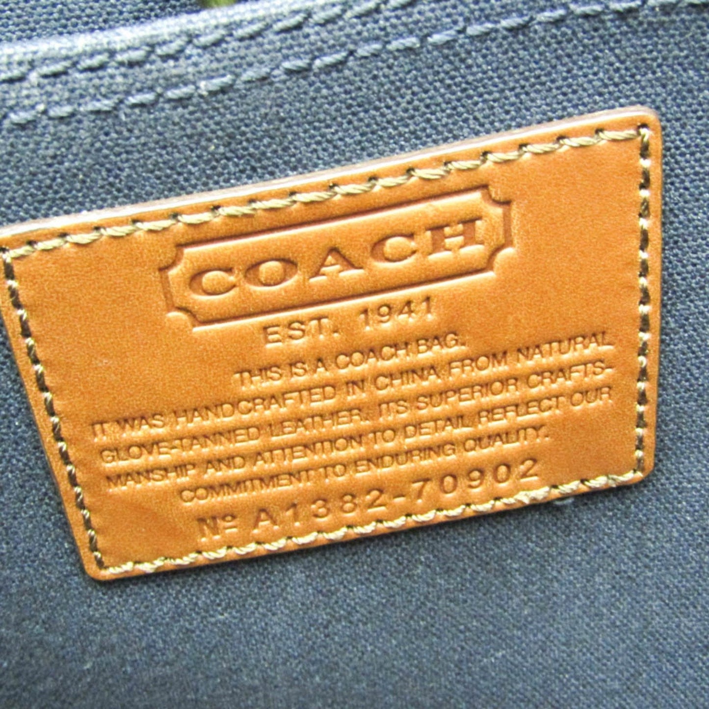 Coach Navy Canvas Tote Bag