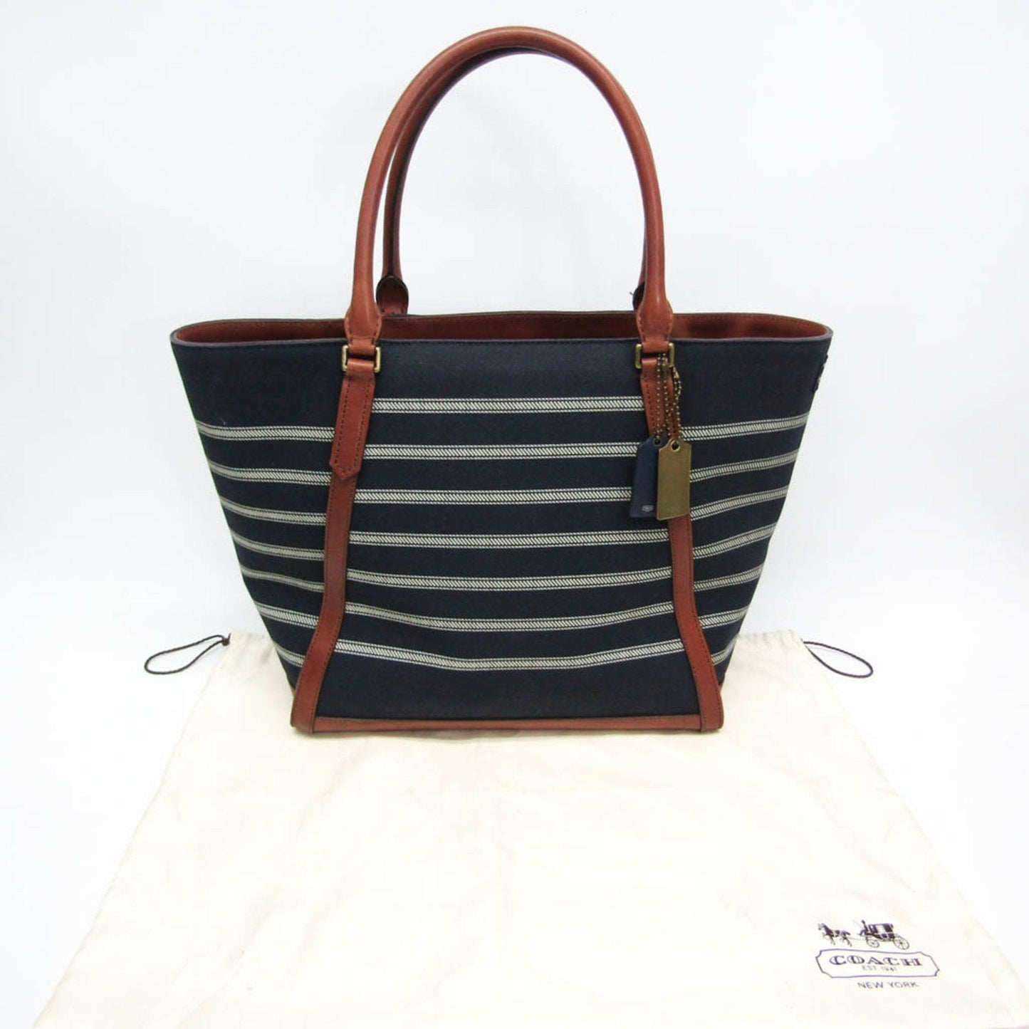 Coach Navy Canvas Tote Bag