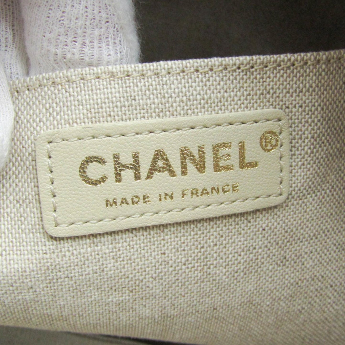 Chanel - Beige Canvas Tote Bag