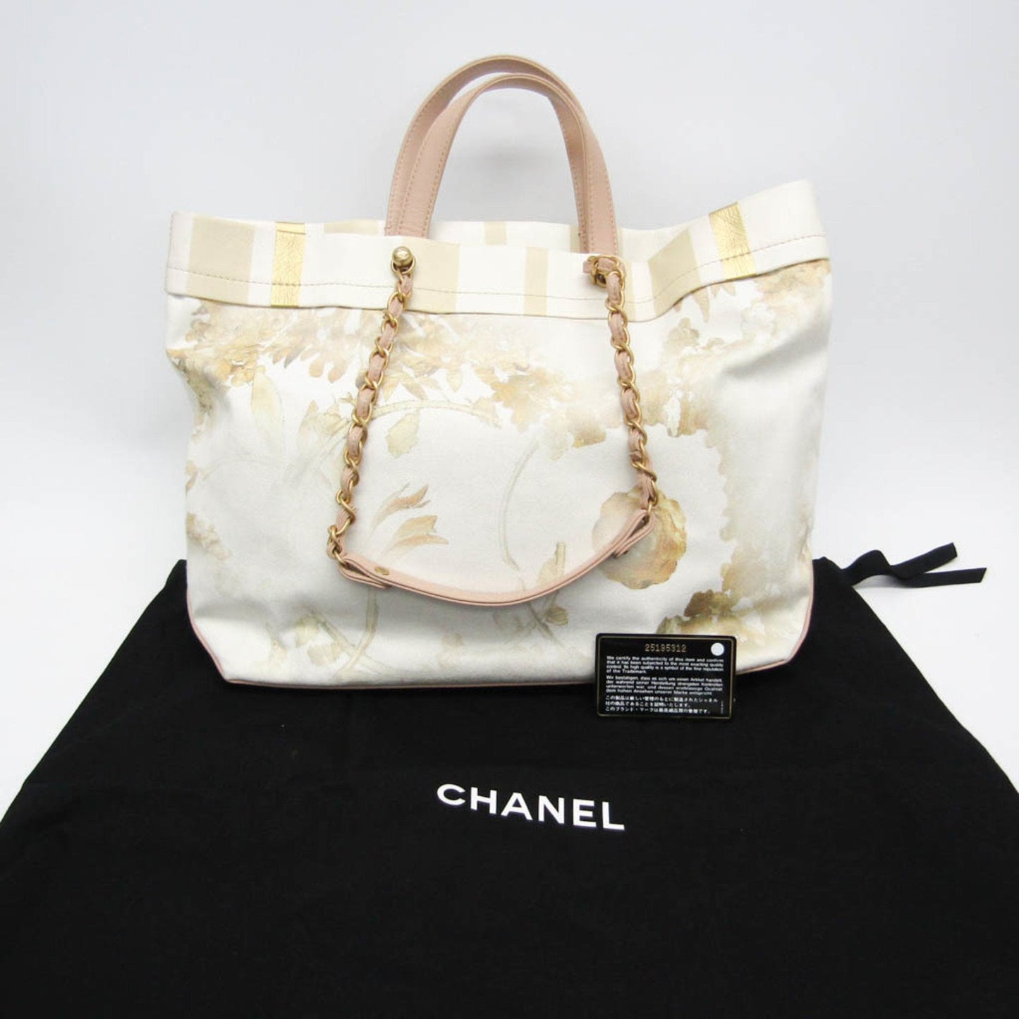 Chanel - Beige Canvas Tote Bag