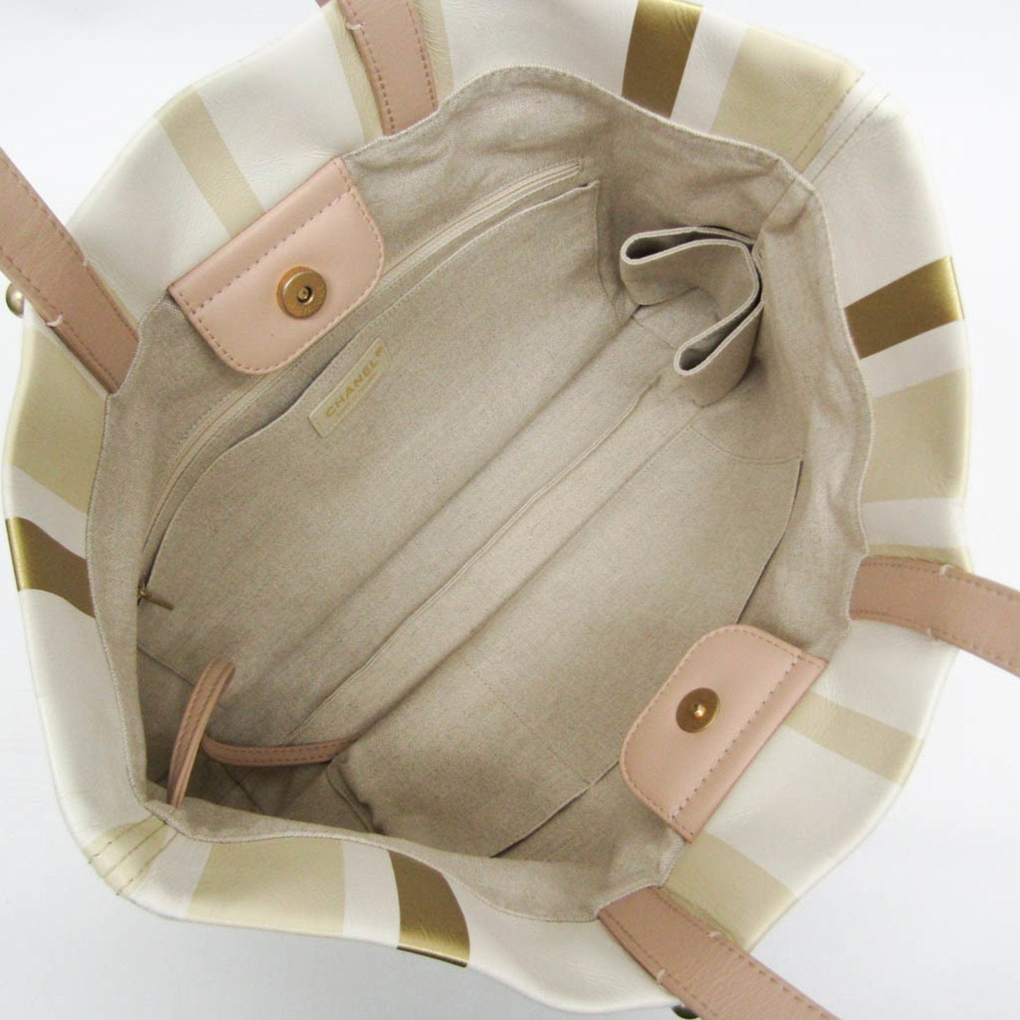 Chanel - Beige Canvas Tote Bag