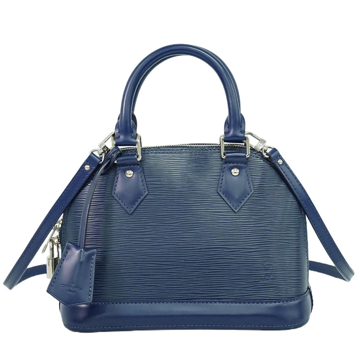 Louis Vuitton Alma Bb Navy Leather Handbag