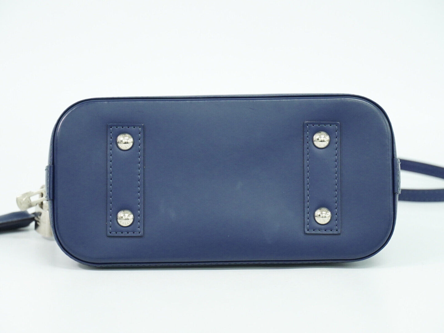 Louis Vuitton Alma Bb Navy Leather Handbag