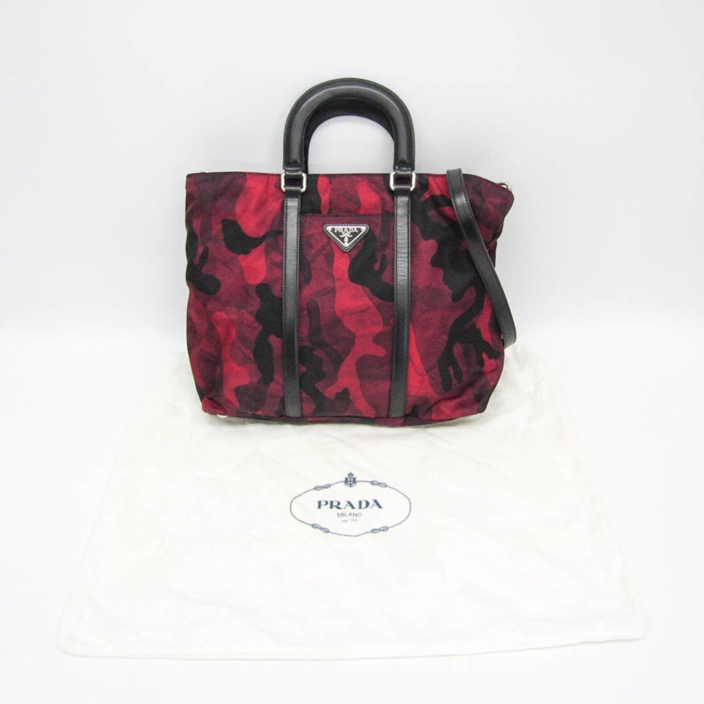 Prada -- Red Leather Shoulder Bag