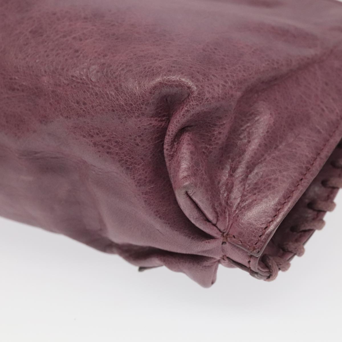 Balenciaga City Purple Leather Shoulder Bag