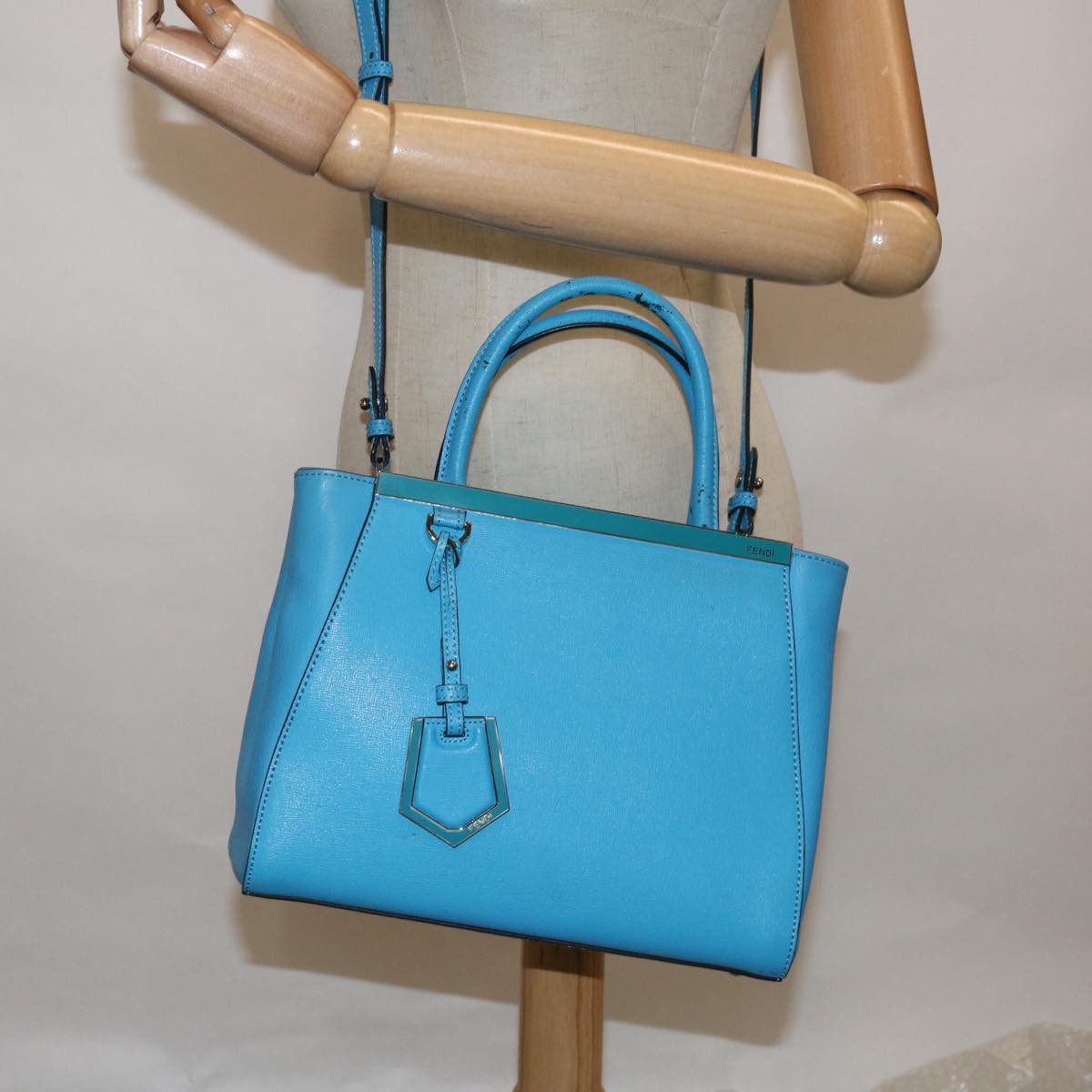 Fendi 2Jours Black Leather Handbag