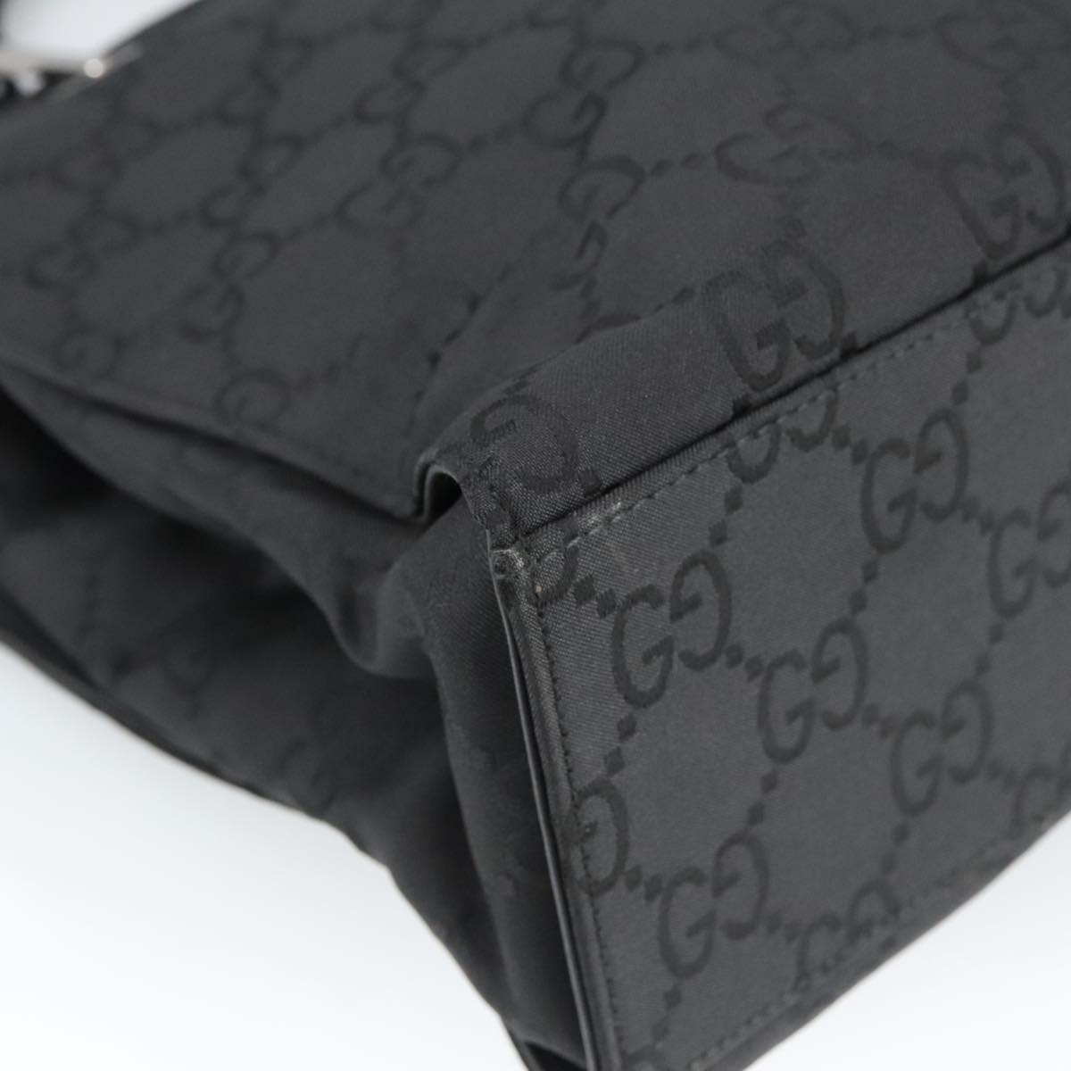 Gucci Bamboo Black Canvas Tote Bag