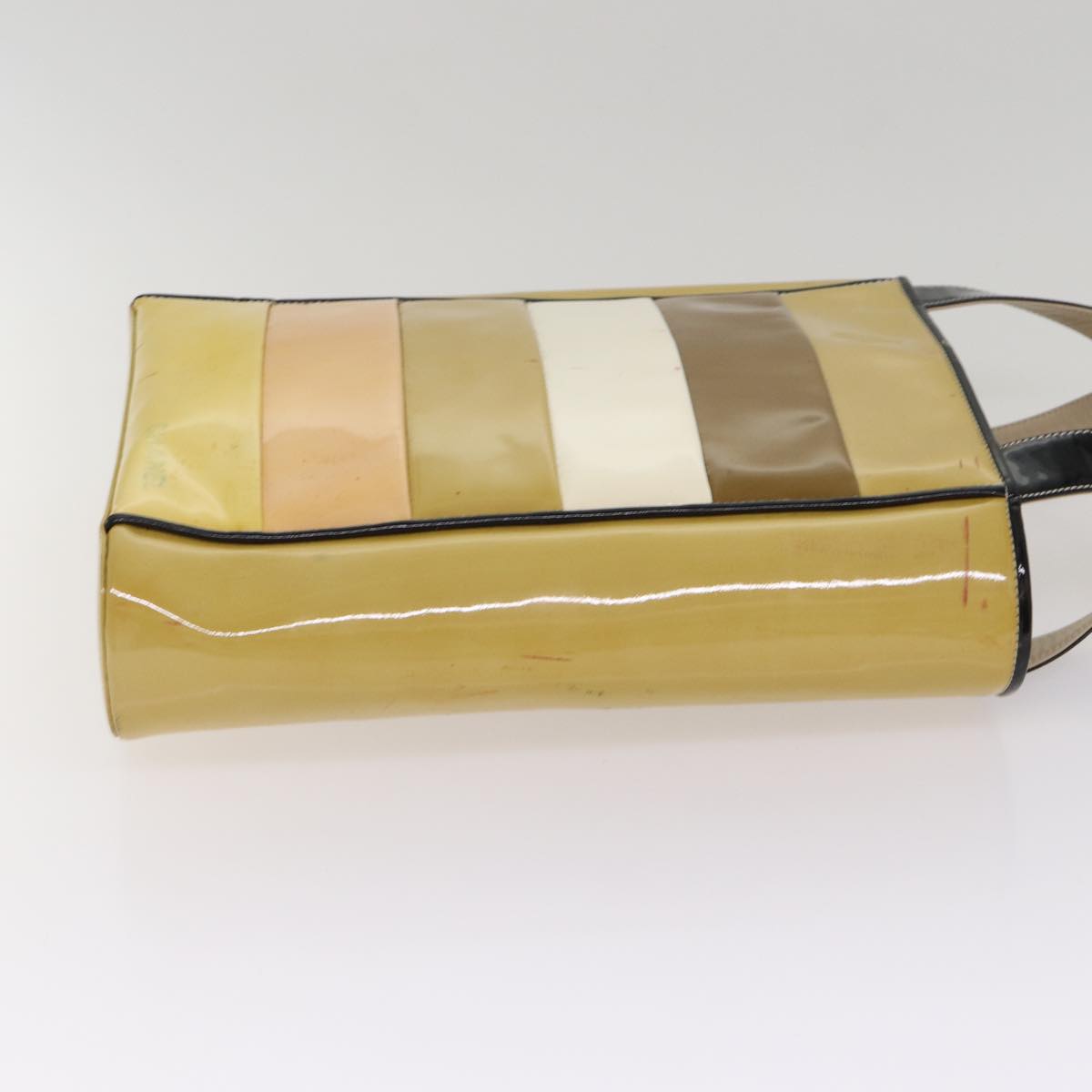 Chanel Beige Patent Leather Handbag