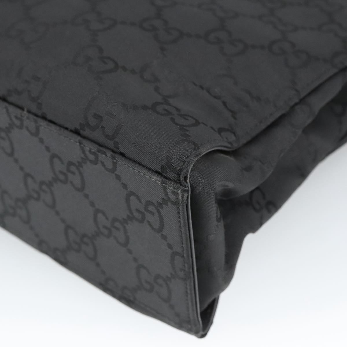 Gucci Bamboo Black Canvas Tote Bag