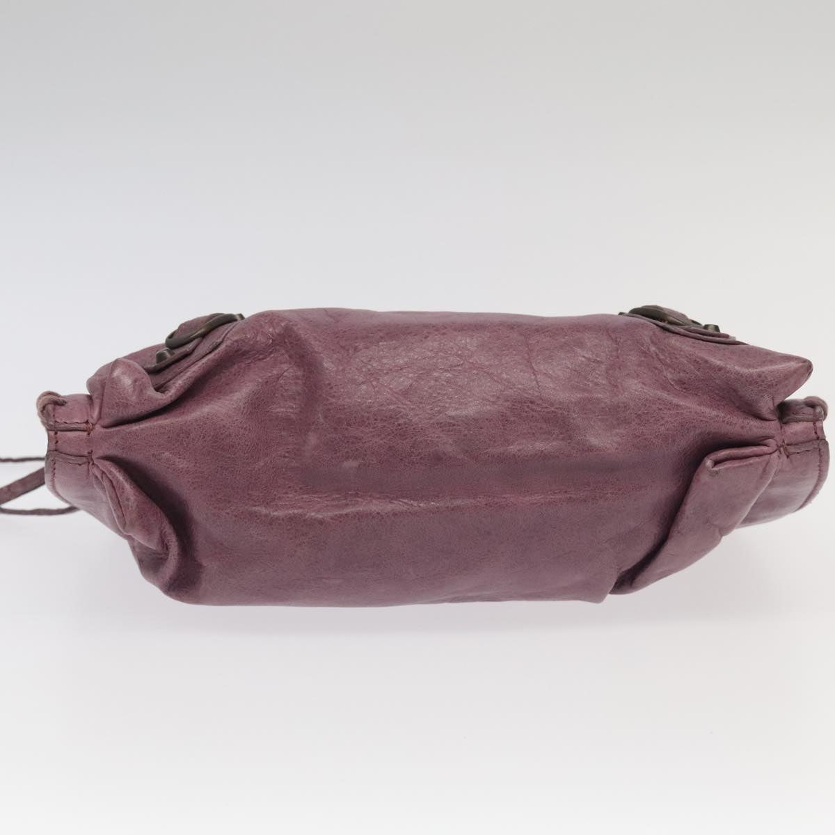 Balenciaga City Purple Leather Shoulder Bag