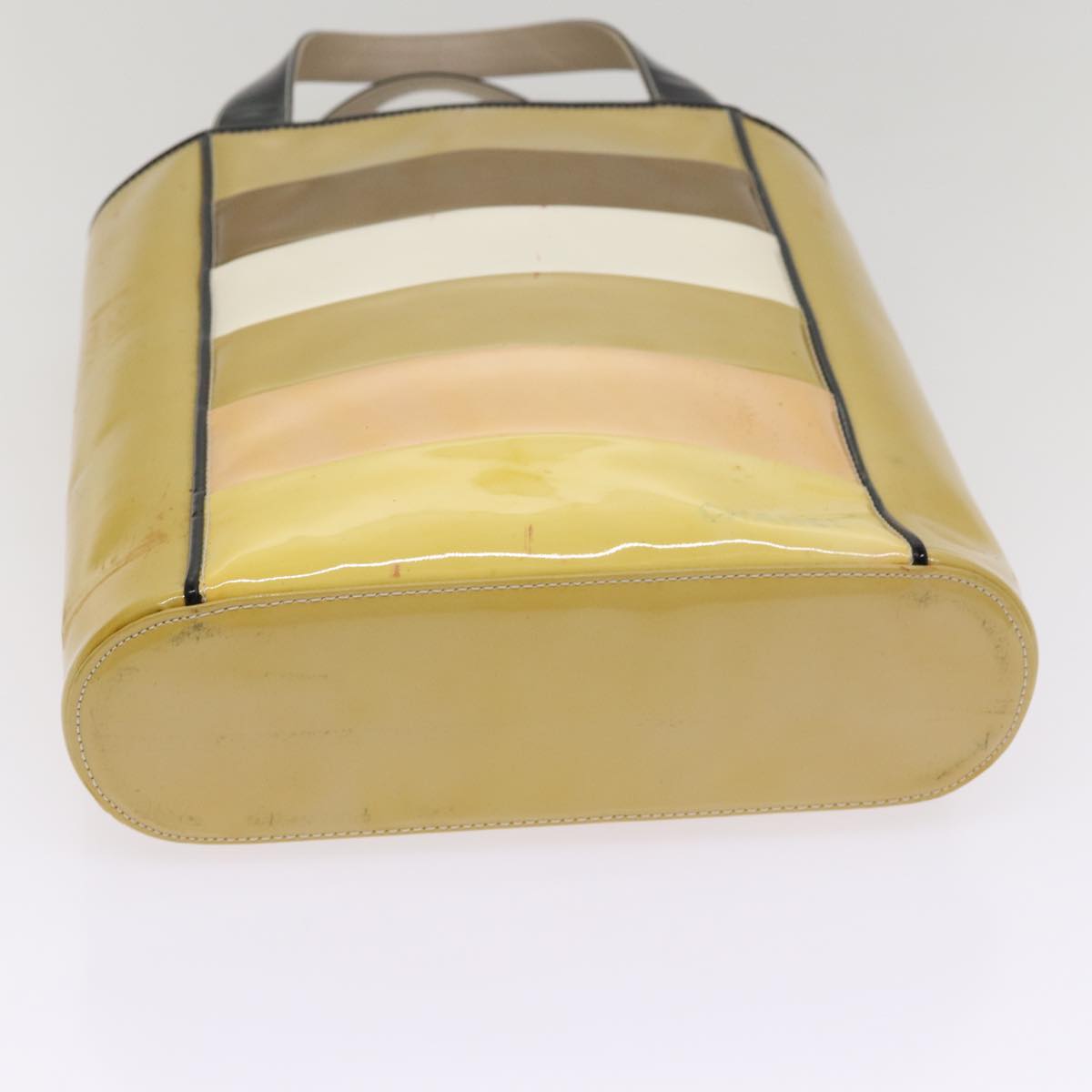 Chanel Beige Patent Leather Handbag