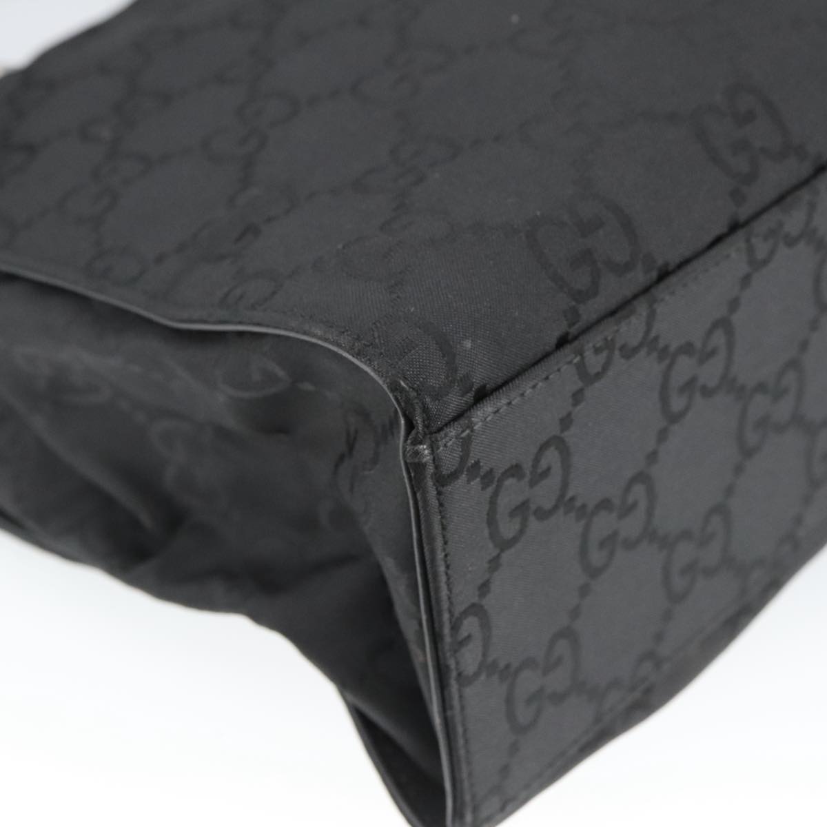 Gucci Bamboo Black Canvas Tote Bag