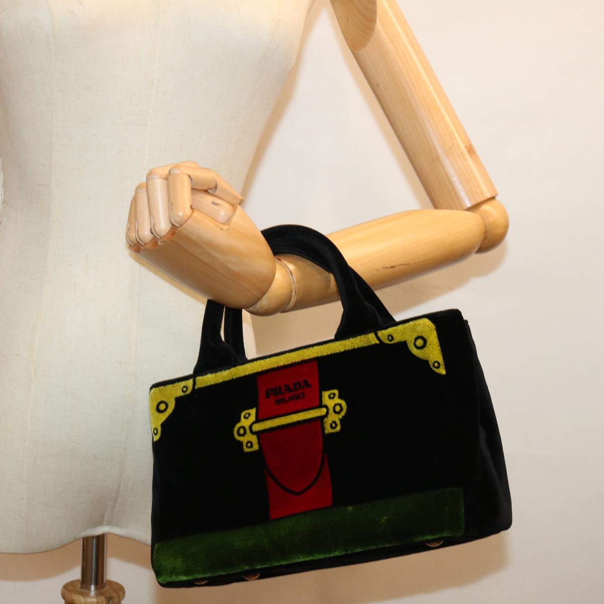 Prada -- Multicolour Velvet Handbag