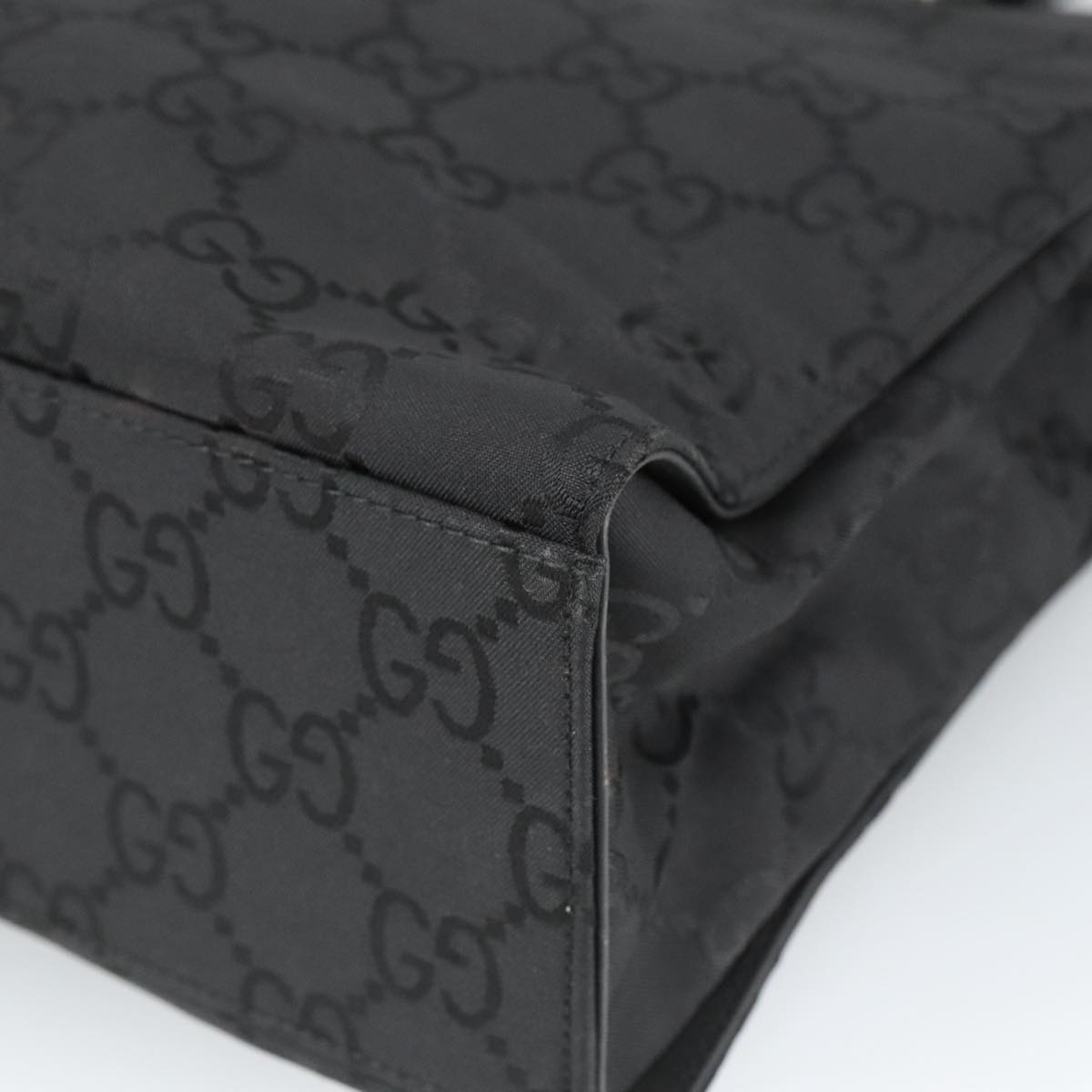 Gucci Bamboo Black Canvas Tote Bag