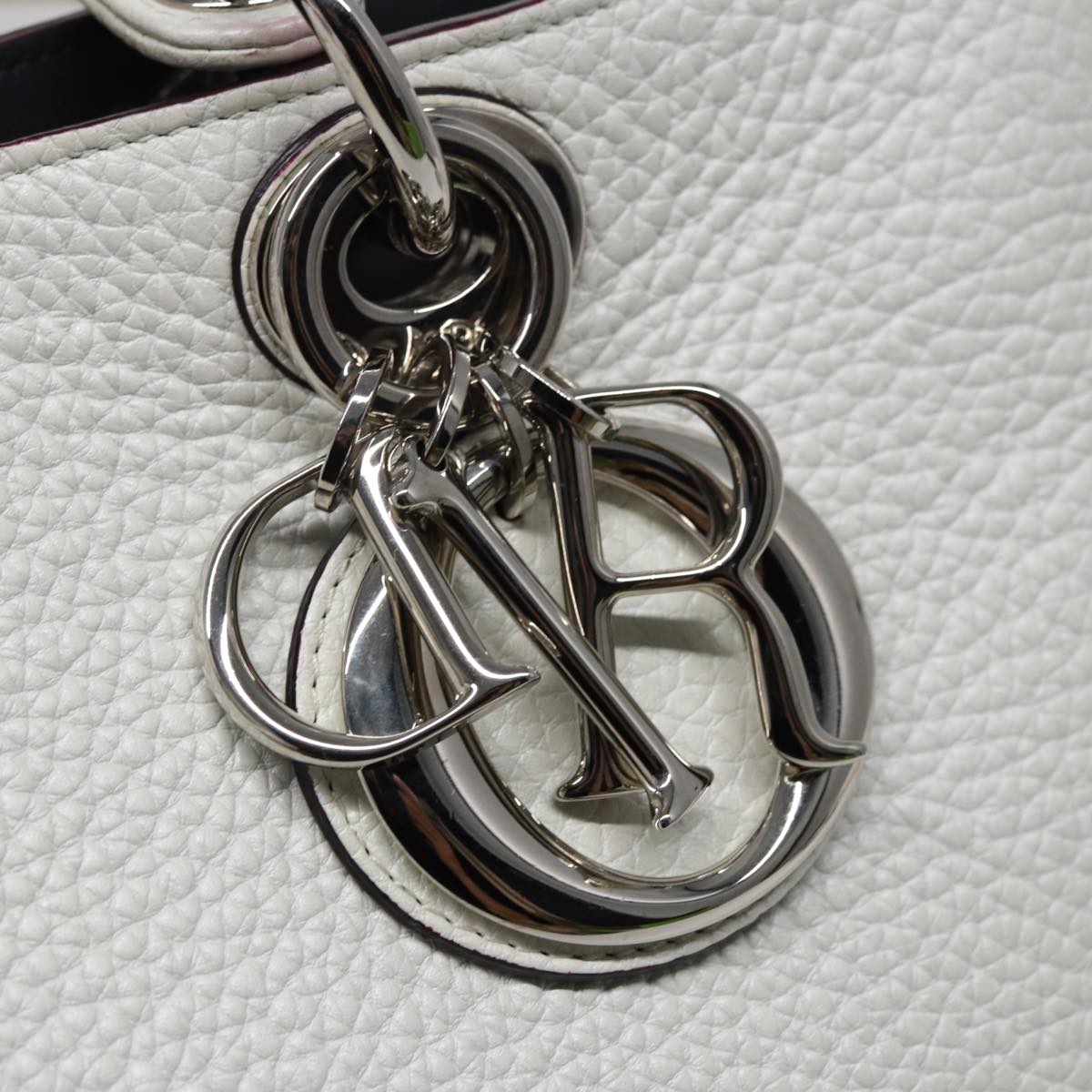 Dior Diorissimo White Leather Handbag