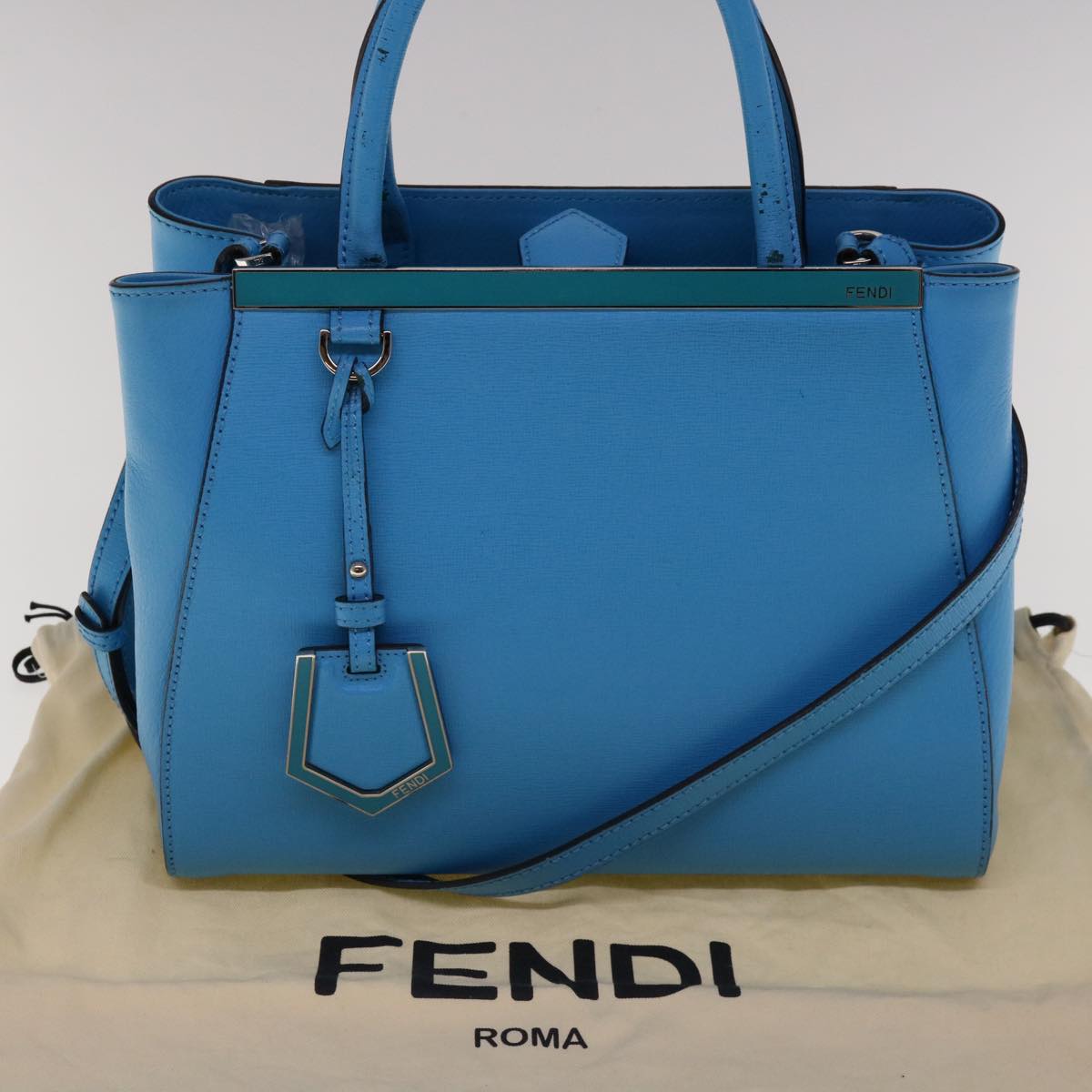 Fendi 2Jours Black Leather Handbag
