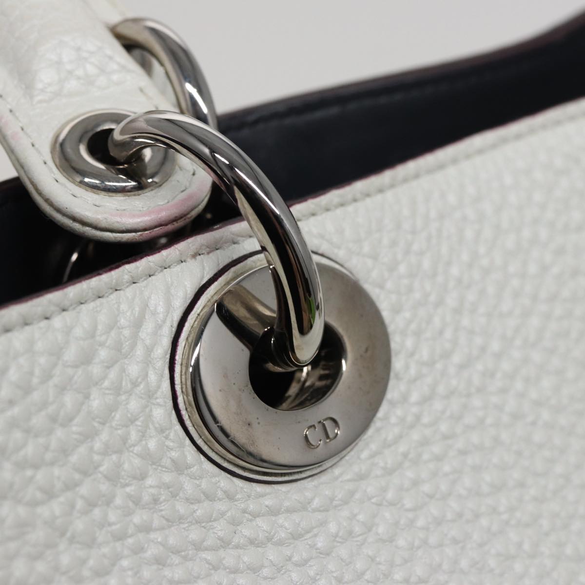 Dior Diorissimo White Leather Handbag