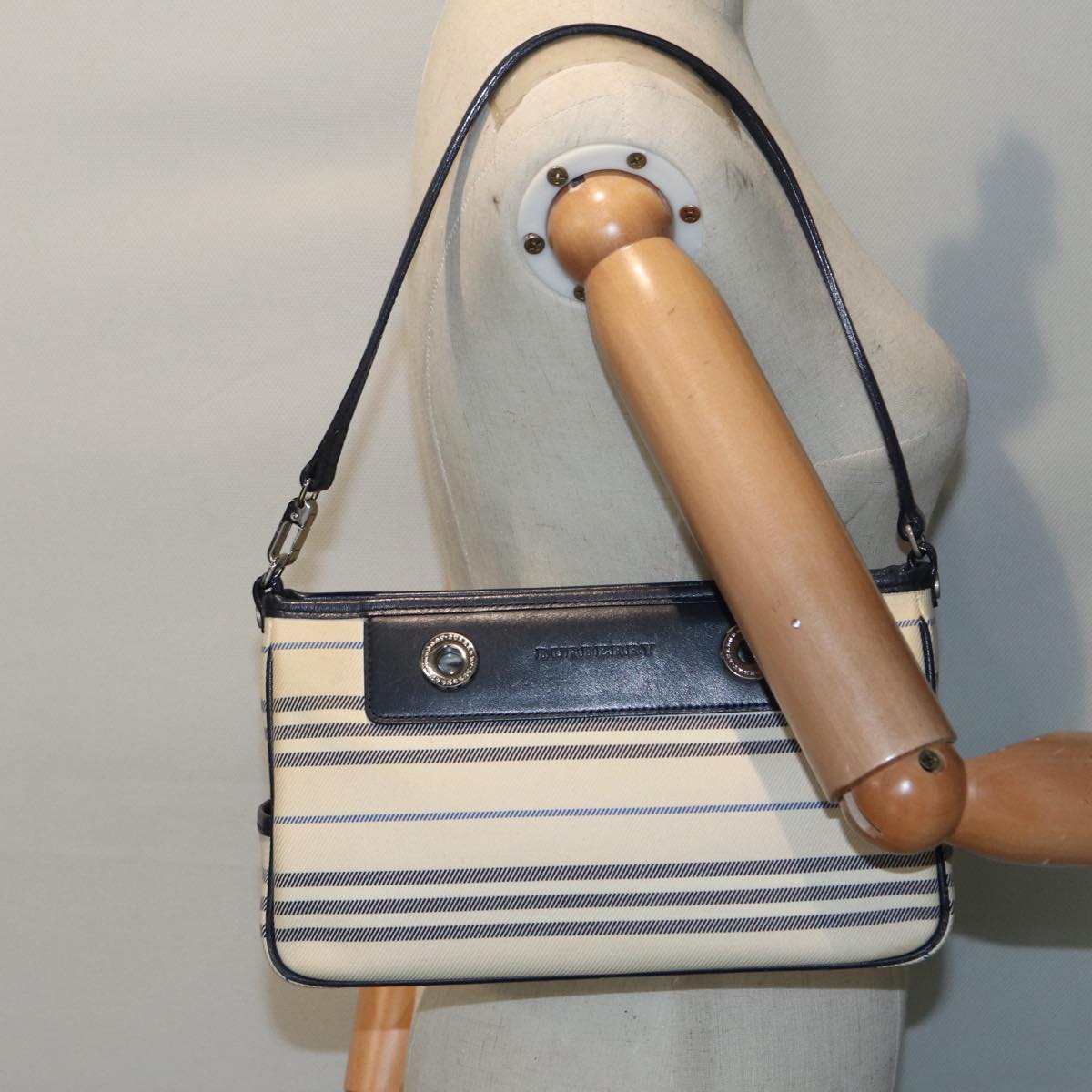 Burberry Beige Canvas Shoulder Bag