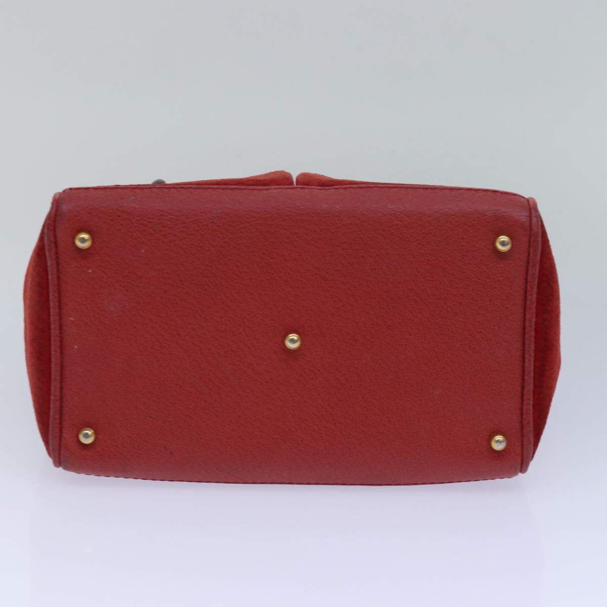 Gucci Bamboo Red Suede Handbag