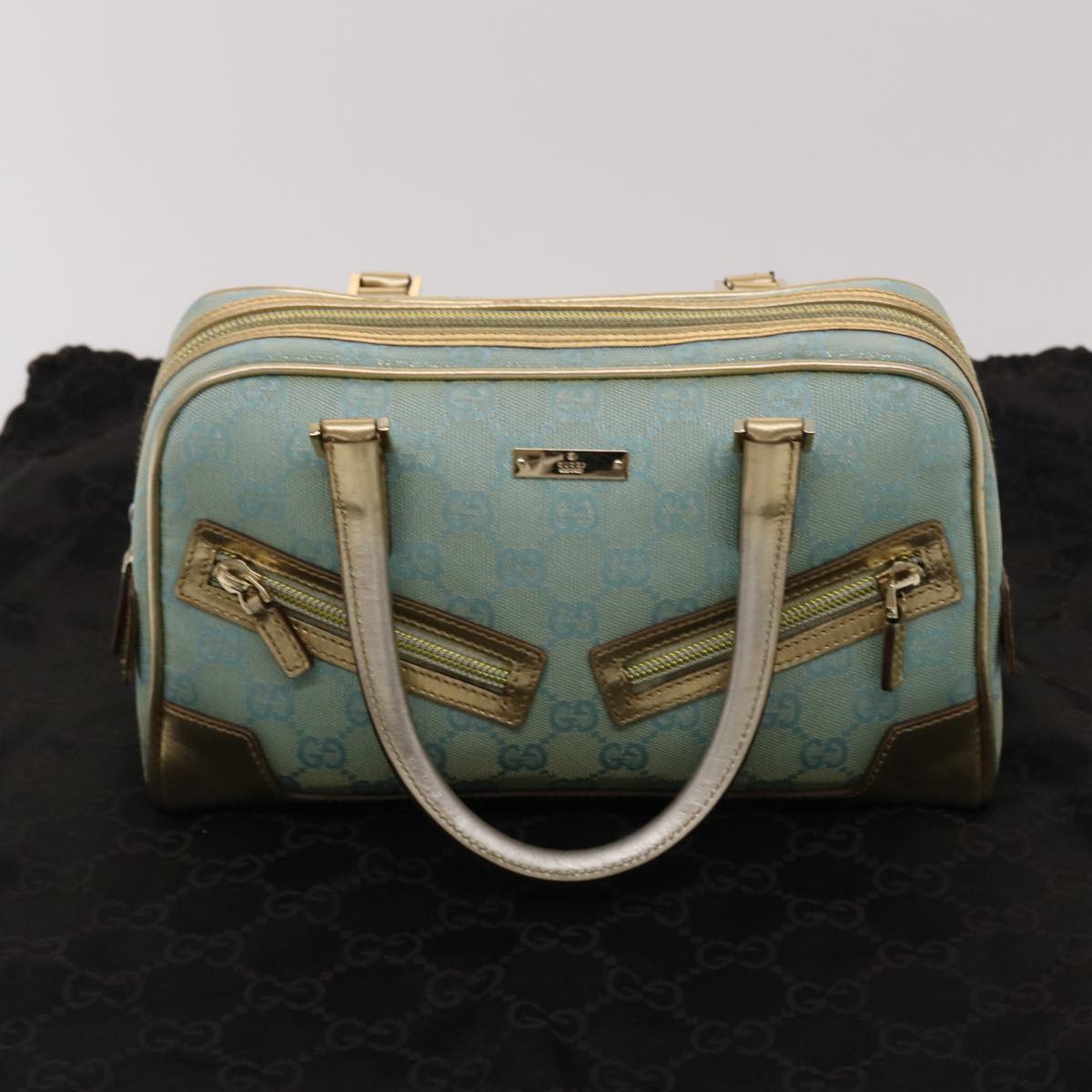 Gucci -- Blue Canvas Handbag