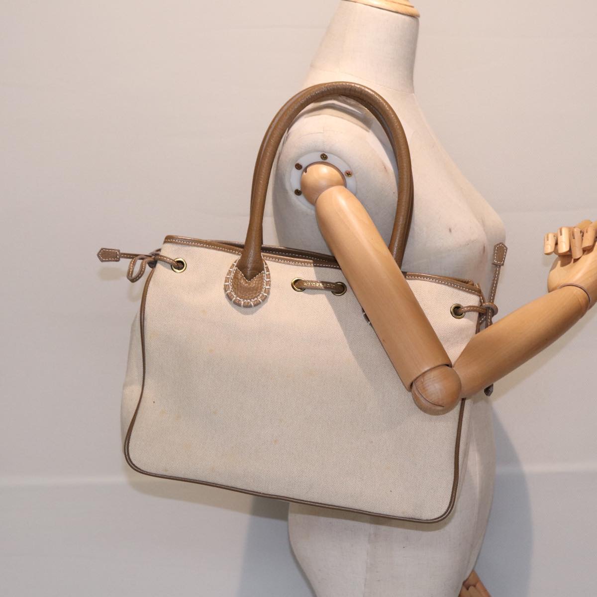 Burberry Beige Canvas Handbag