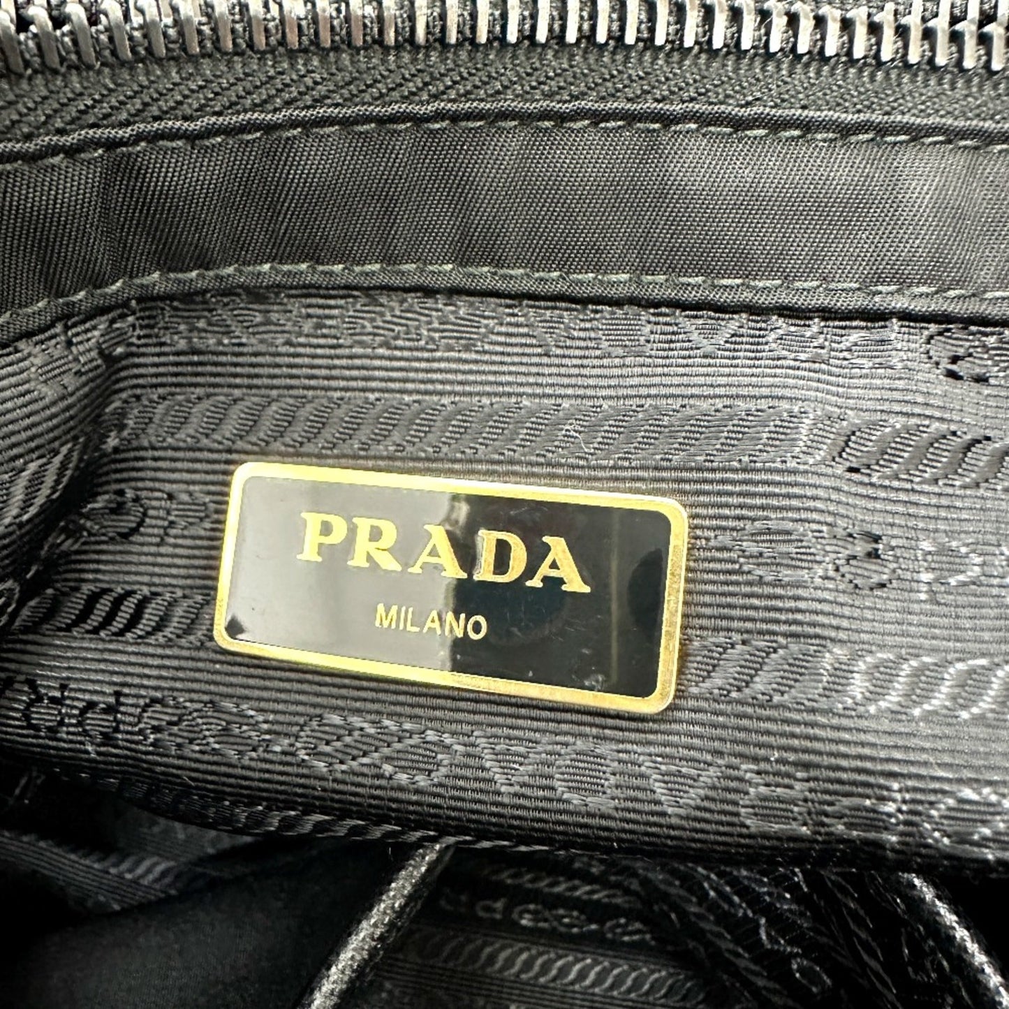 Prada Black Cloth Tote Bag