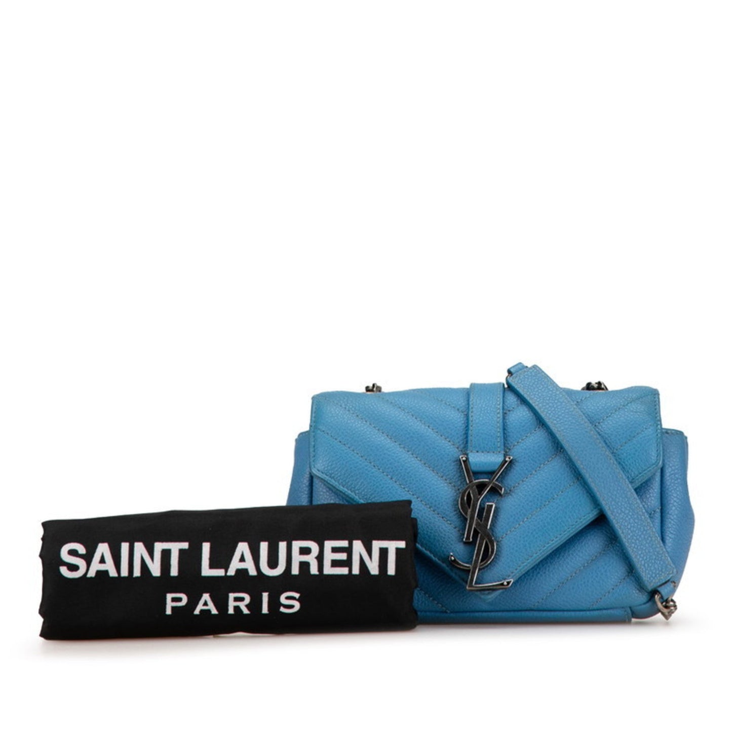 Saint Laurent Blue Leather Shoulder Bag