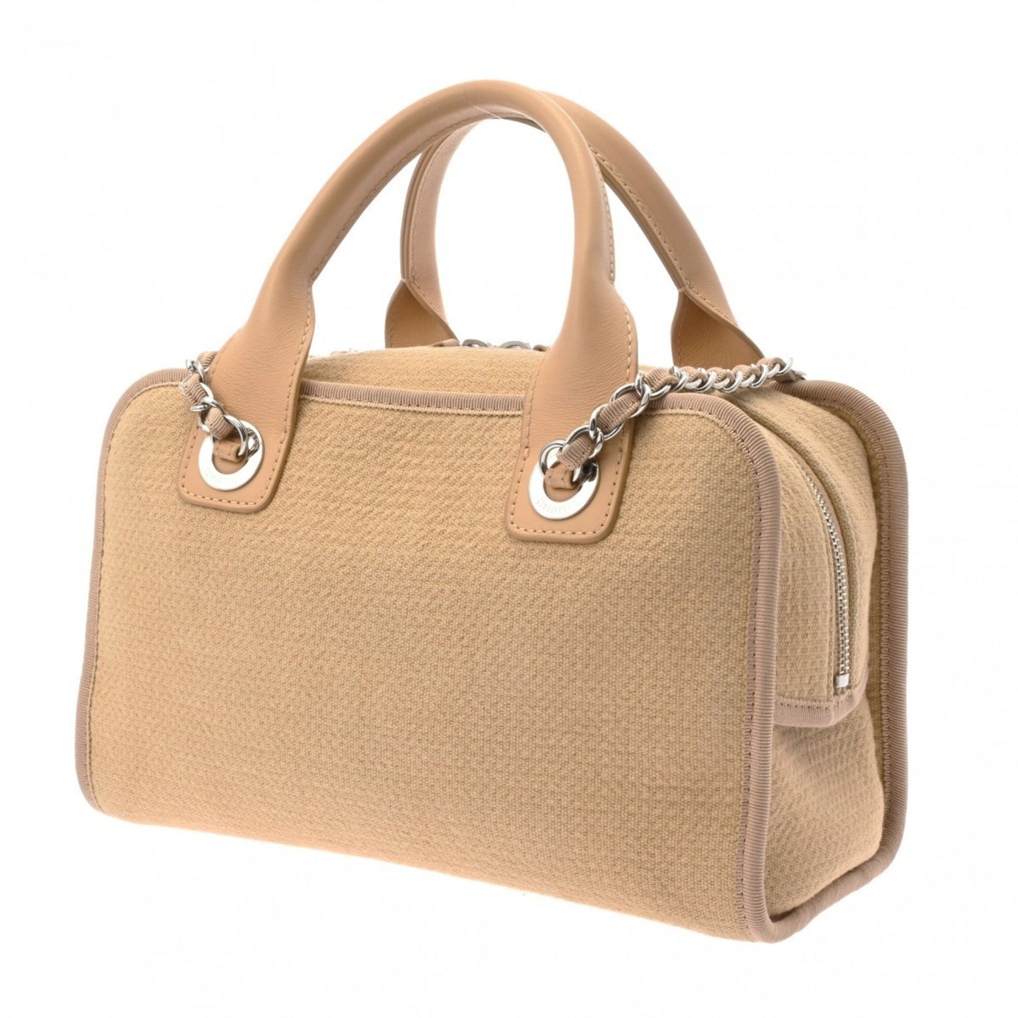 Chanel Beige Canvas Handbag
