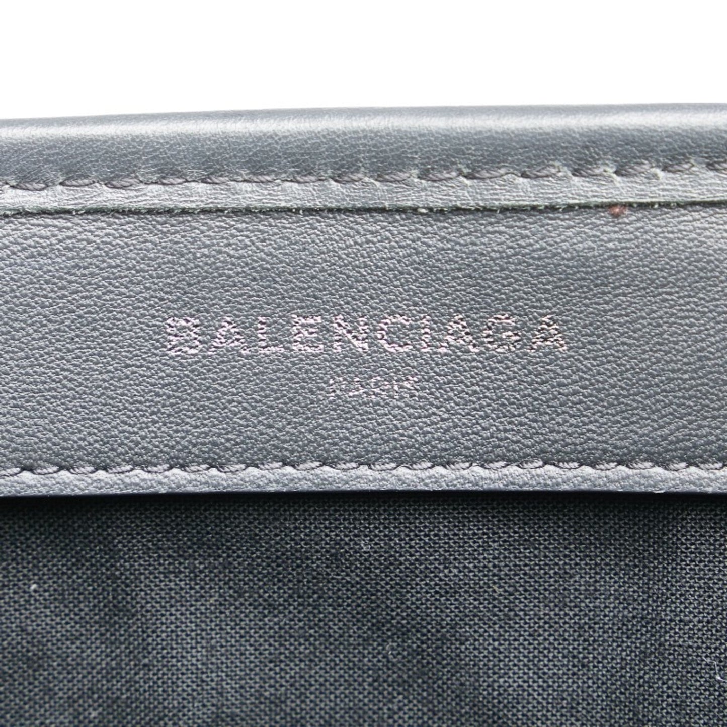 Balenciaga Gray Leather Canvas Handbag Tote Bag
