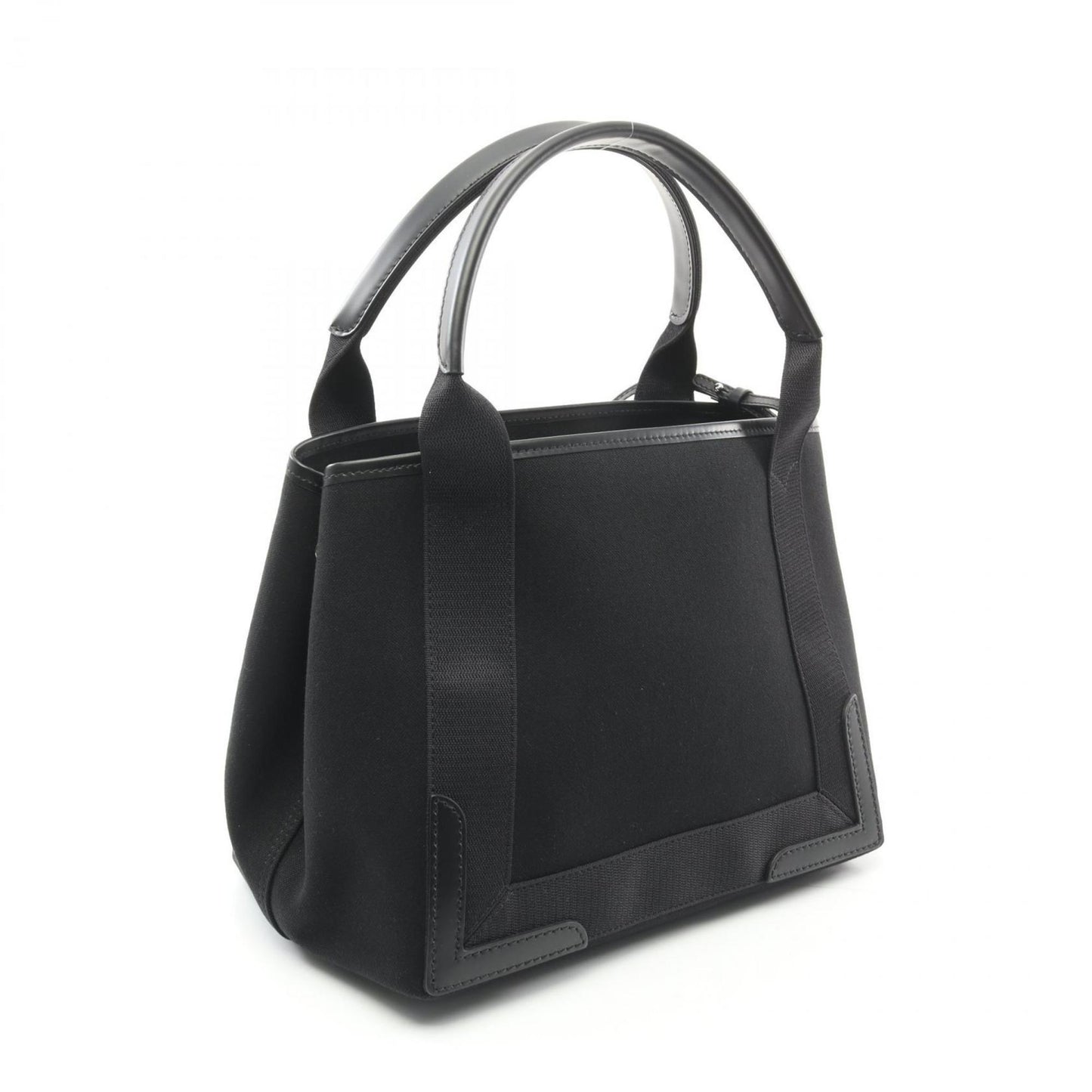 Balenciaga Black Canvas Leather Tote Bag