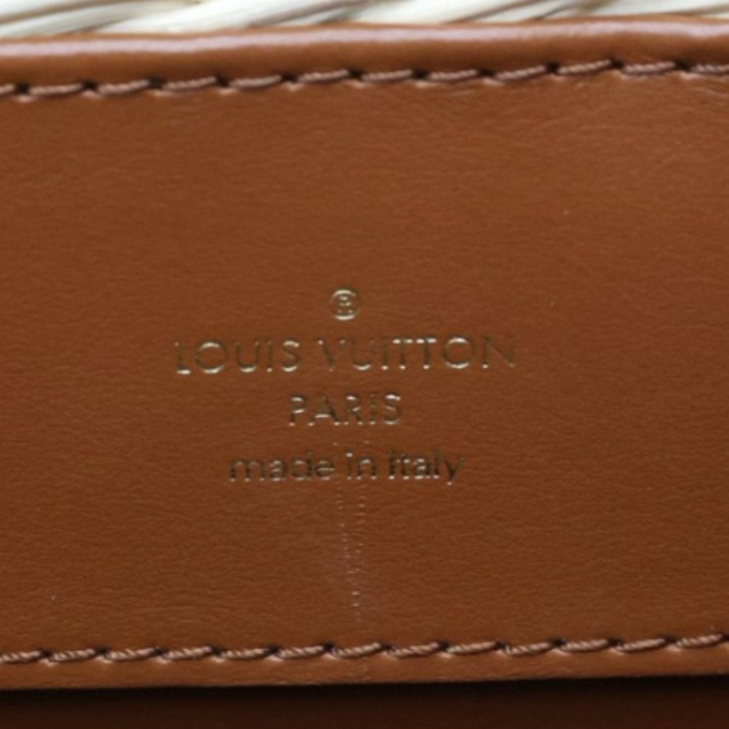 Louis Vuitton Beige Brown Leather Shoulder Bag