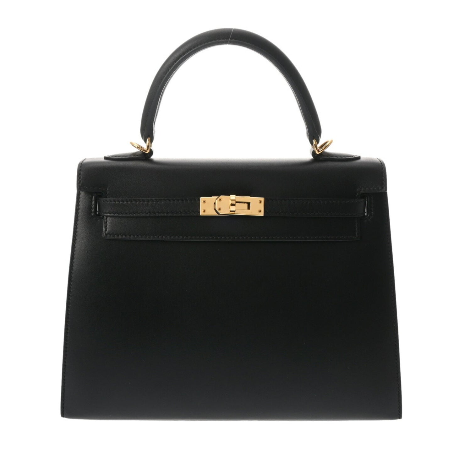 Hermes Black Tadelakt Leather Handbag