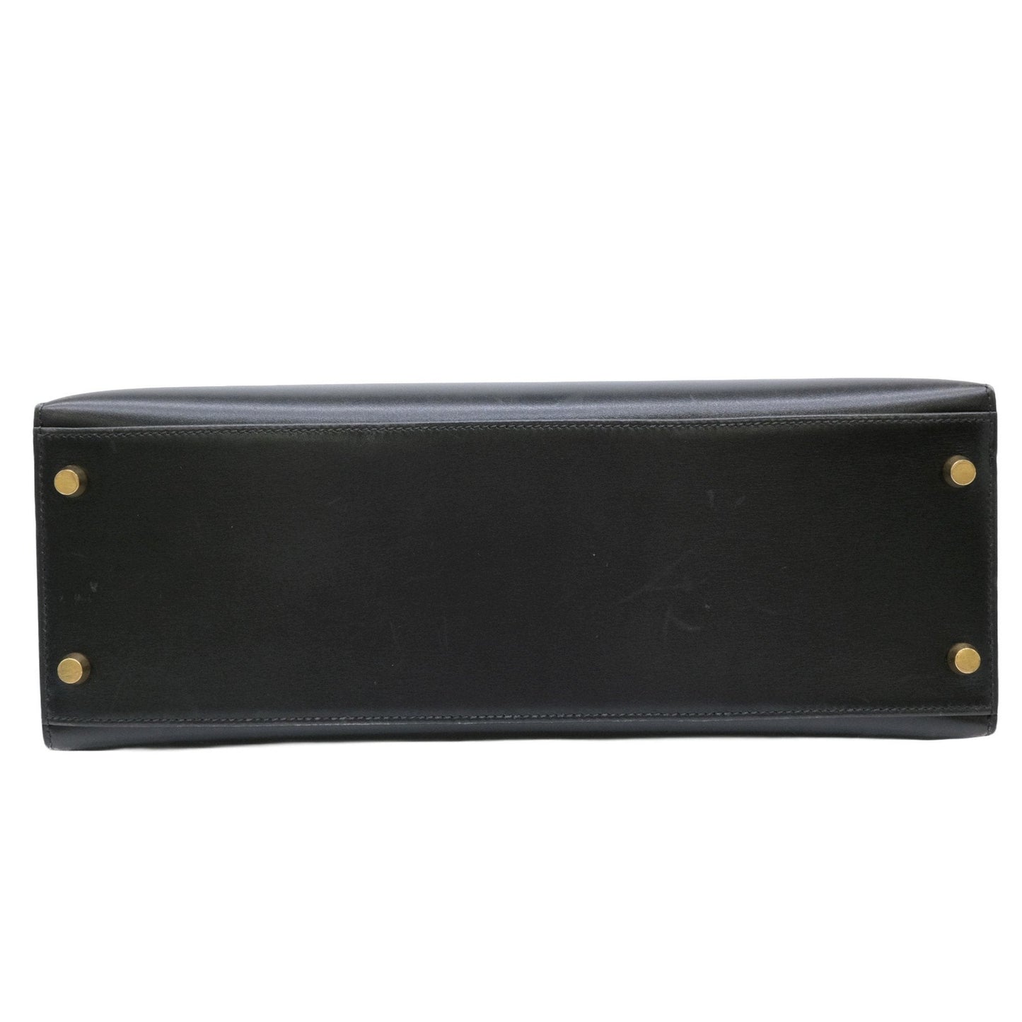 Hermes Black Box Calf Leather Handbag