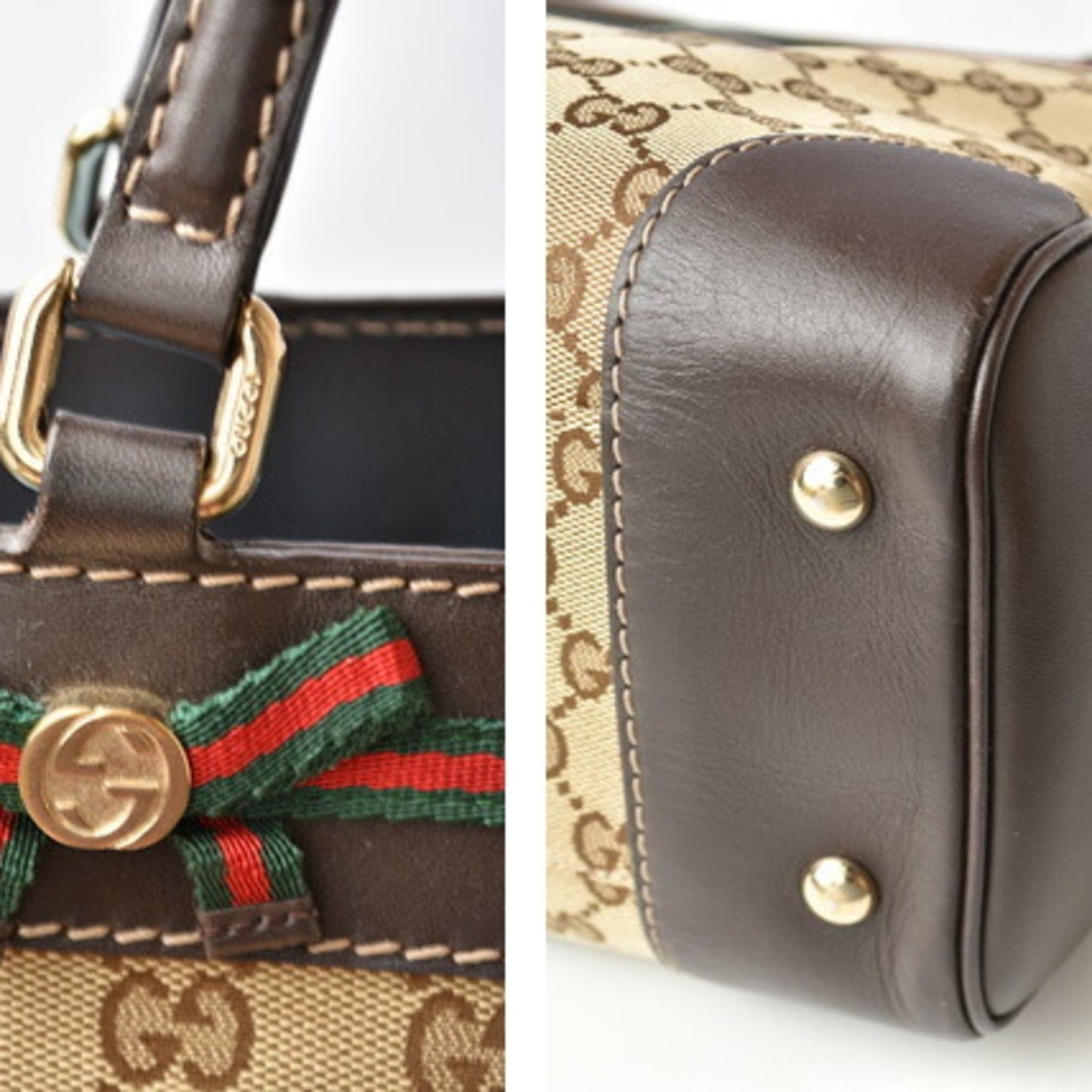 Gucci Beige Brown Gg Canvas Shoulder Bag Tote Bag