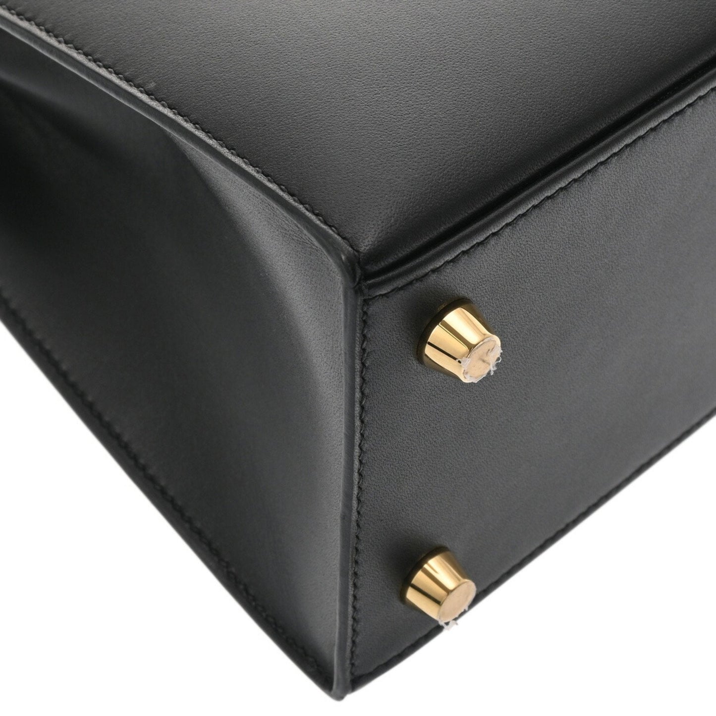 Hermes Black Tadelakt Leather Handbag