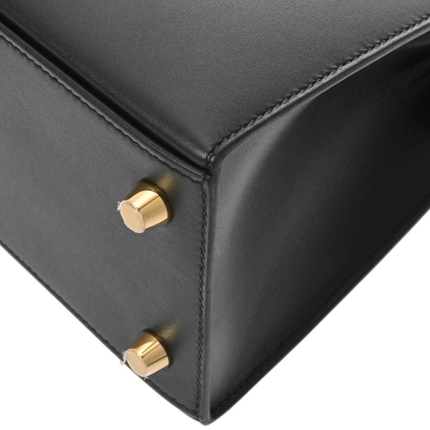 Hermes Black Tadelakt Leather Handbag