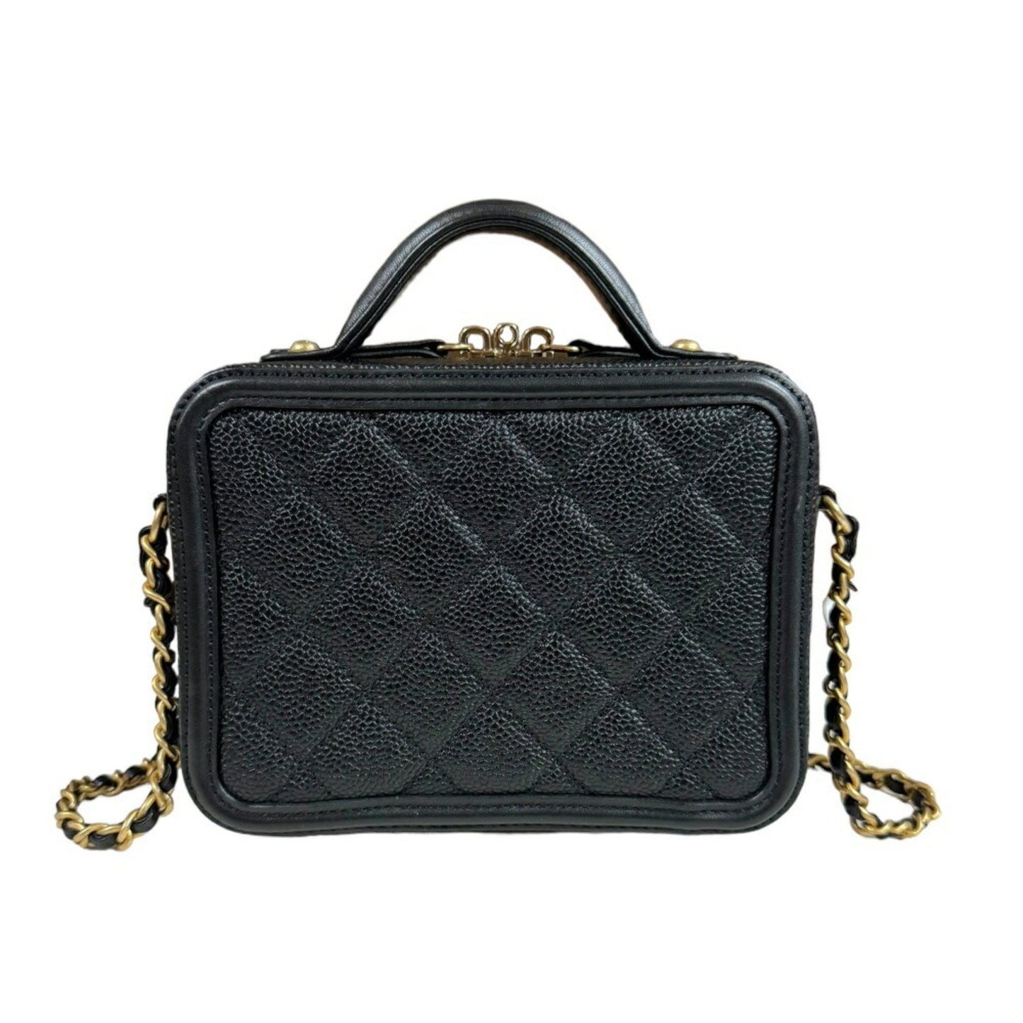 Chanel Black Caviar Leather Shoulder Bag