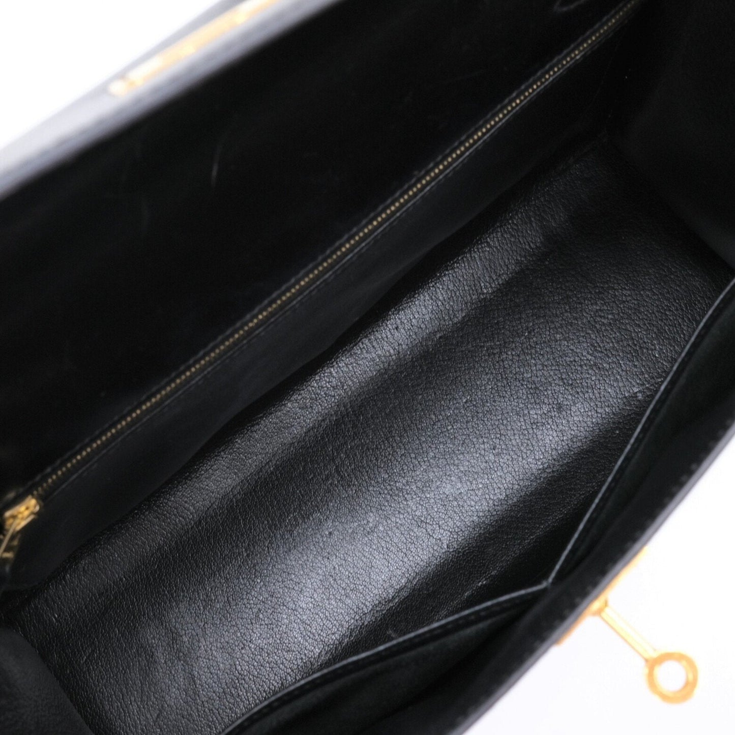 Hermes Black Box Calf Leather Handbag