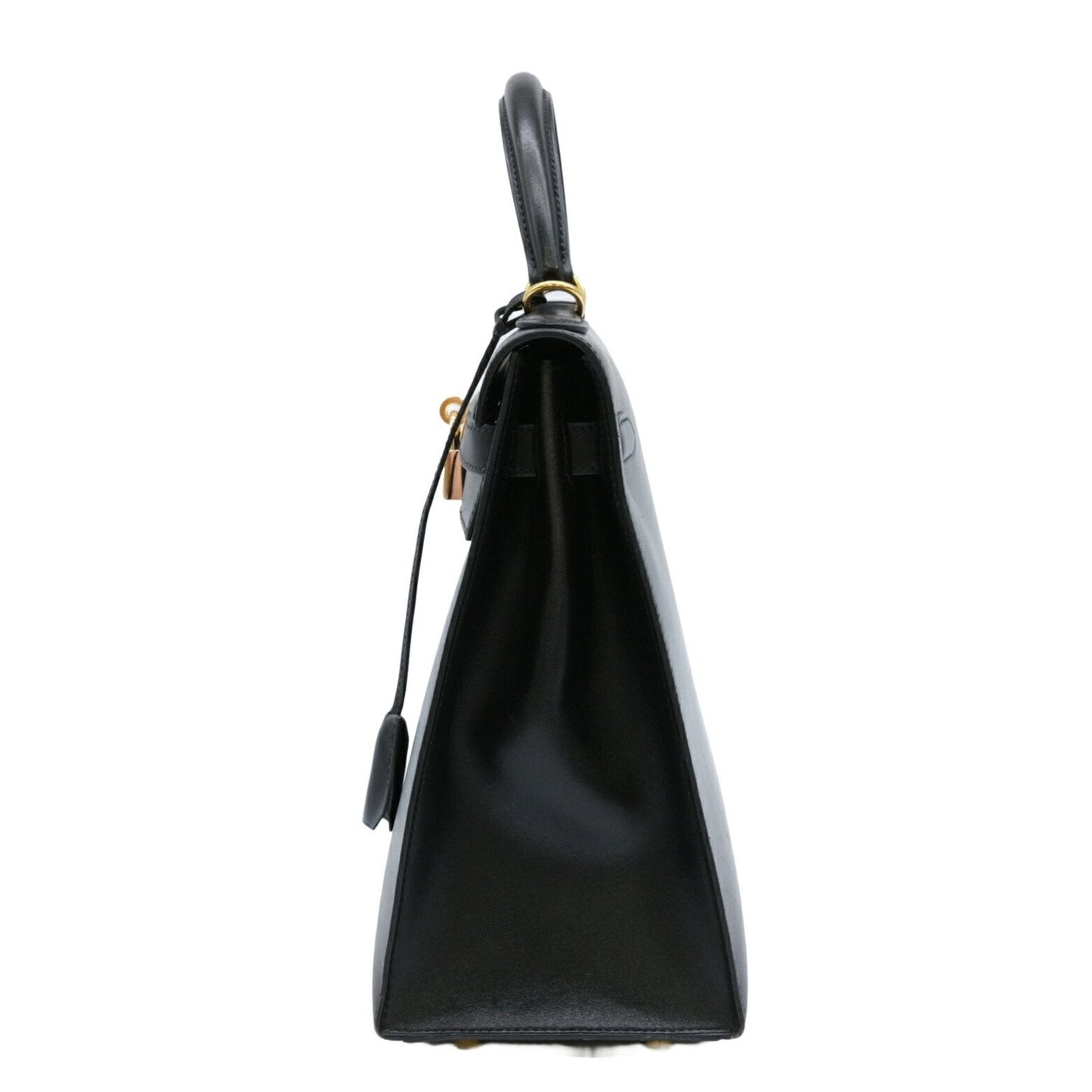 Hermes Black Box Calf Leather Handbag