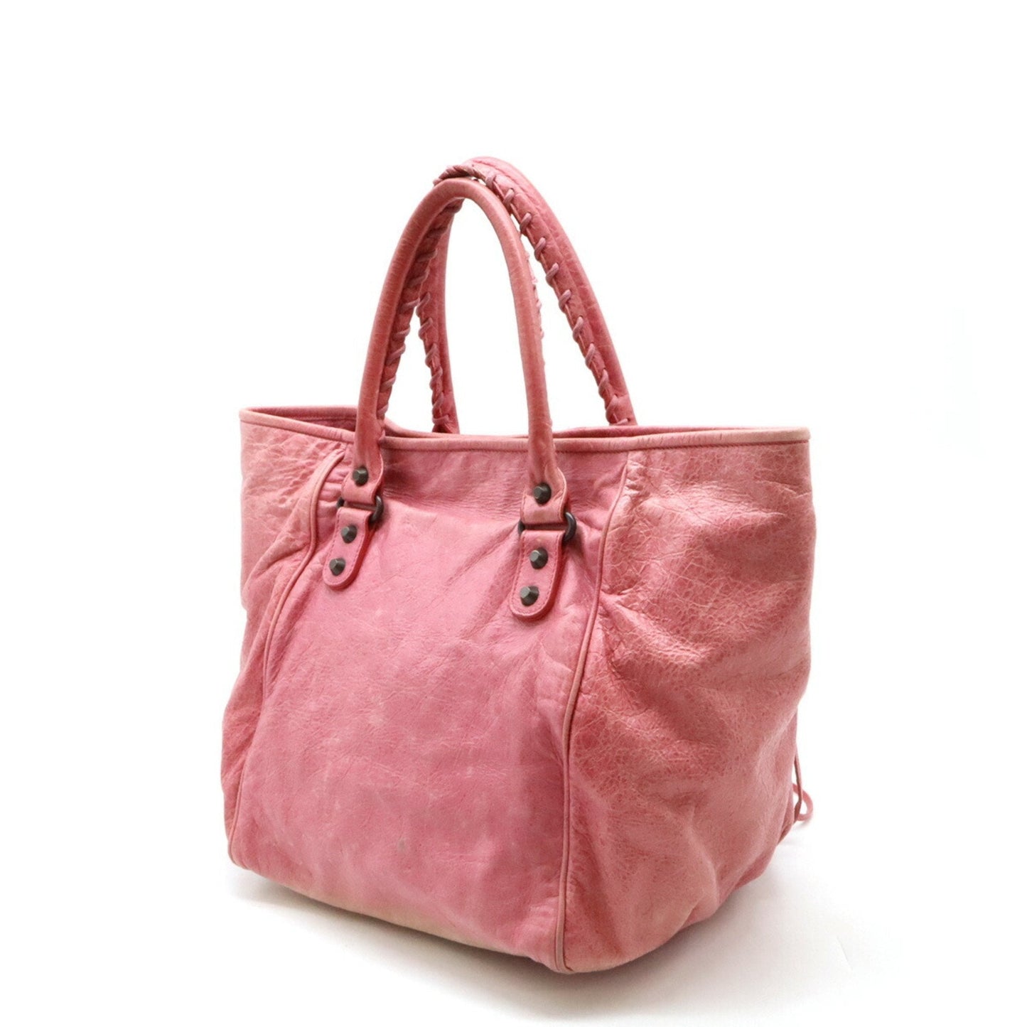 Balenciaga Pink Leather Handbag Tote Bag