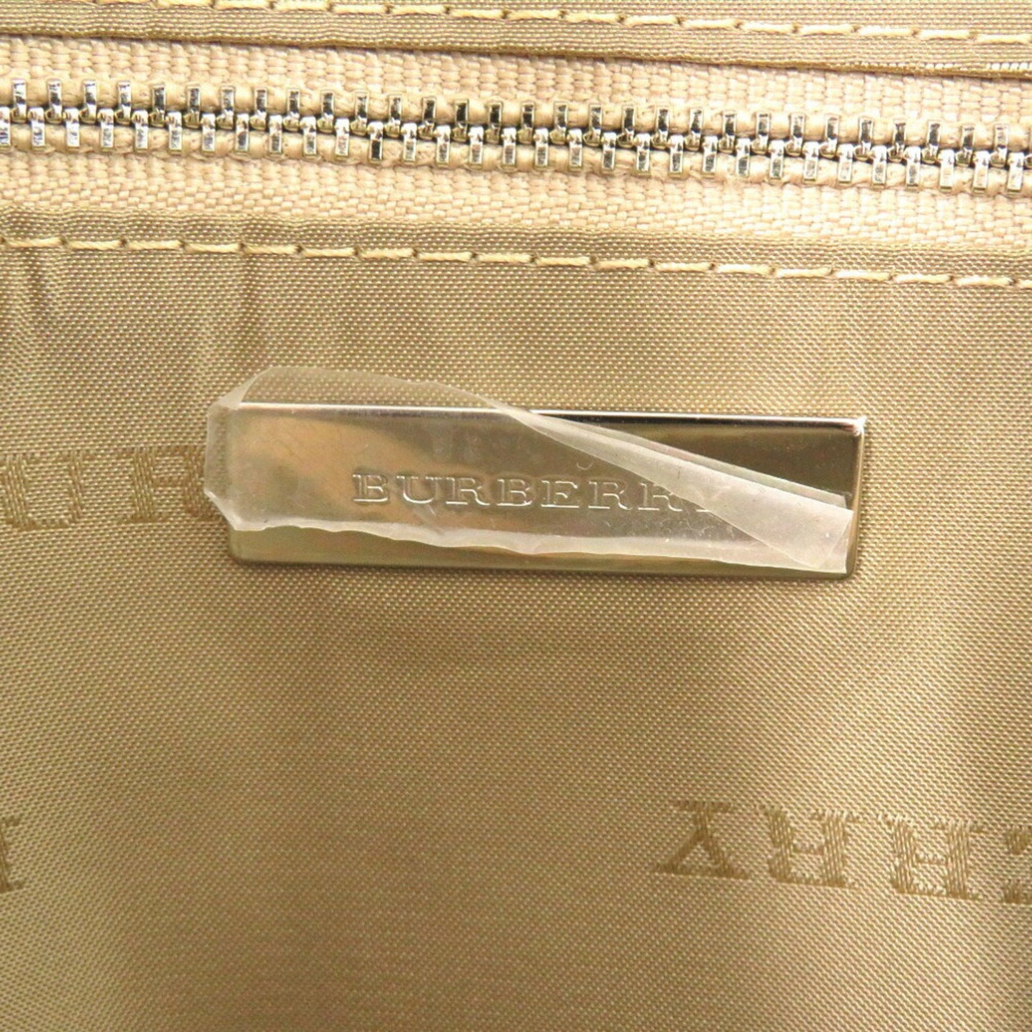 Burberry Beige Canvas Leather Handbag