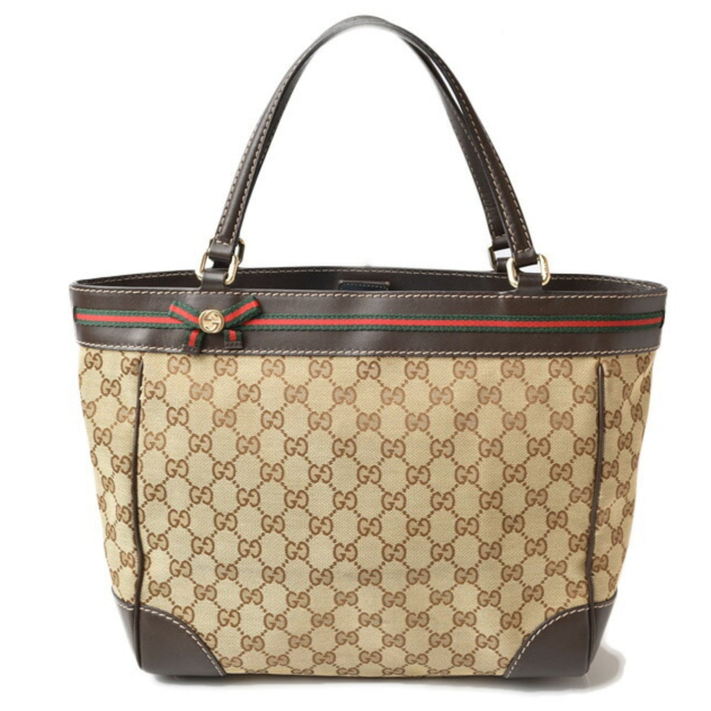 Gucci Beige Brown Gg Canvas Shoulder Bag Tote Bag