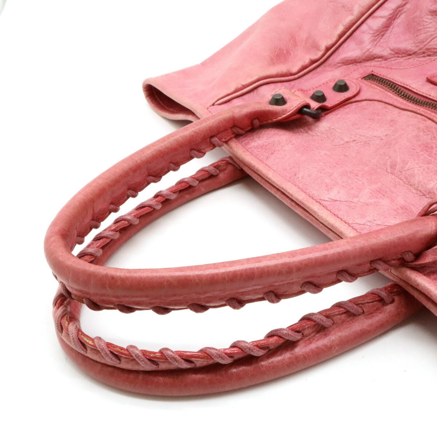 Balenciaga Pink Leather Handbag Tote Bag