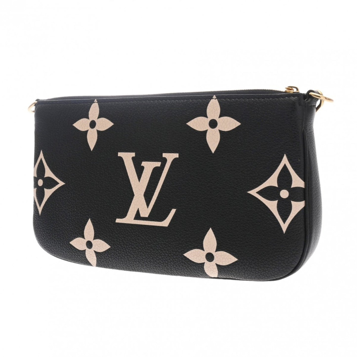 Louis Vuitton Beige Black Monogram Empreinte Pochette Pouch Shoulder Bag