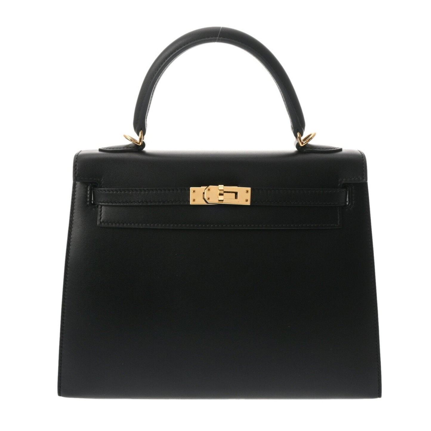 Hermes Black Tadelakt Leather Handbag