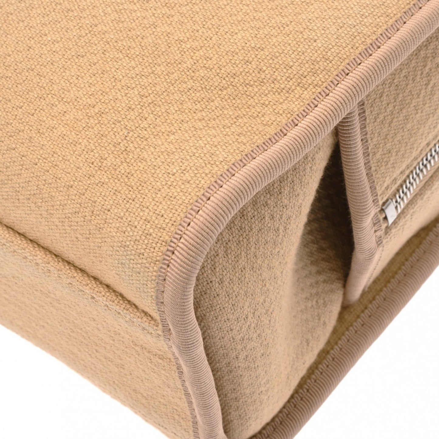 Chanel Beige Canvas Handbag