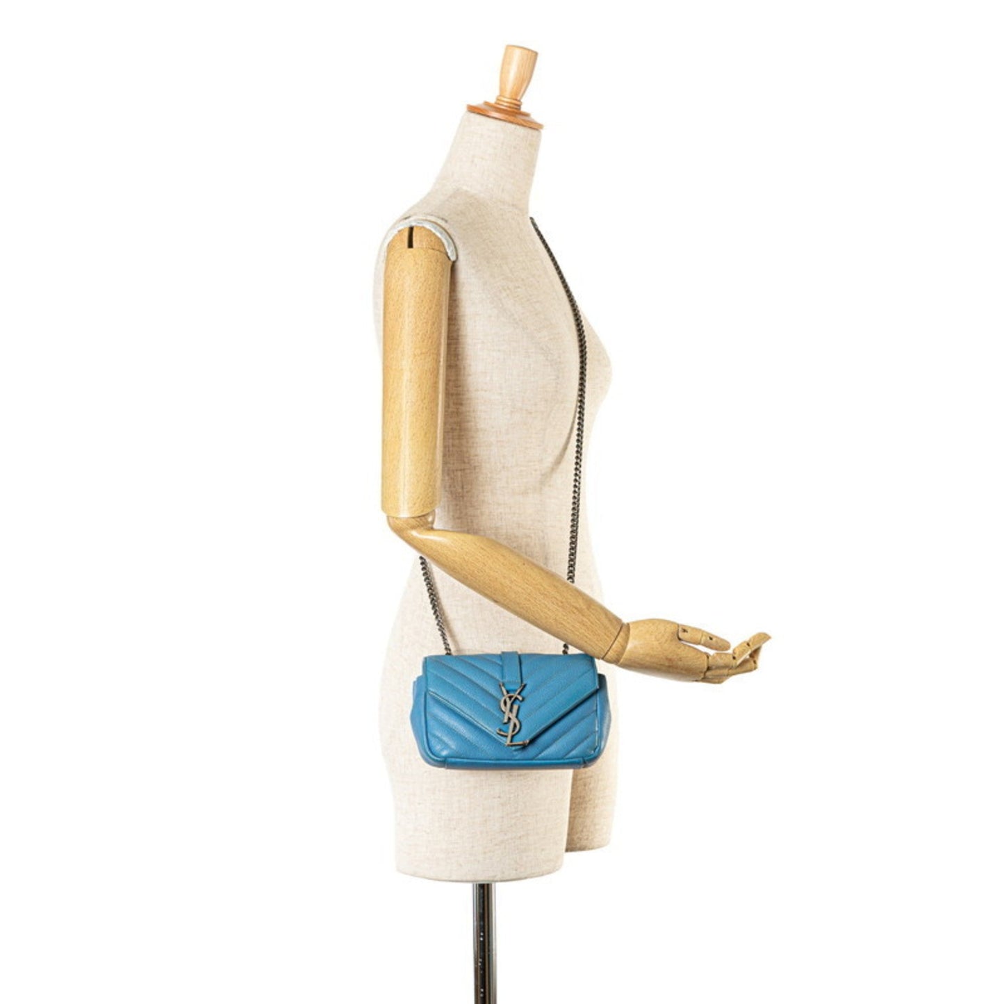 Saint Laurent Blue Leather Shoulder Bag