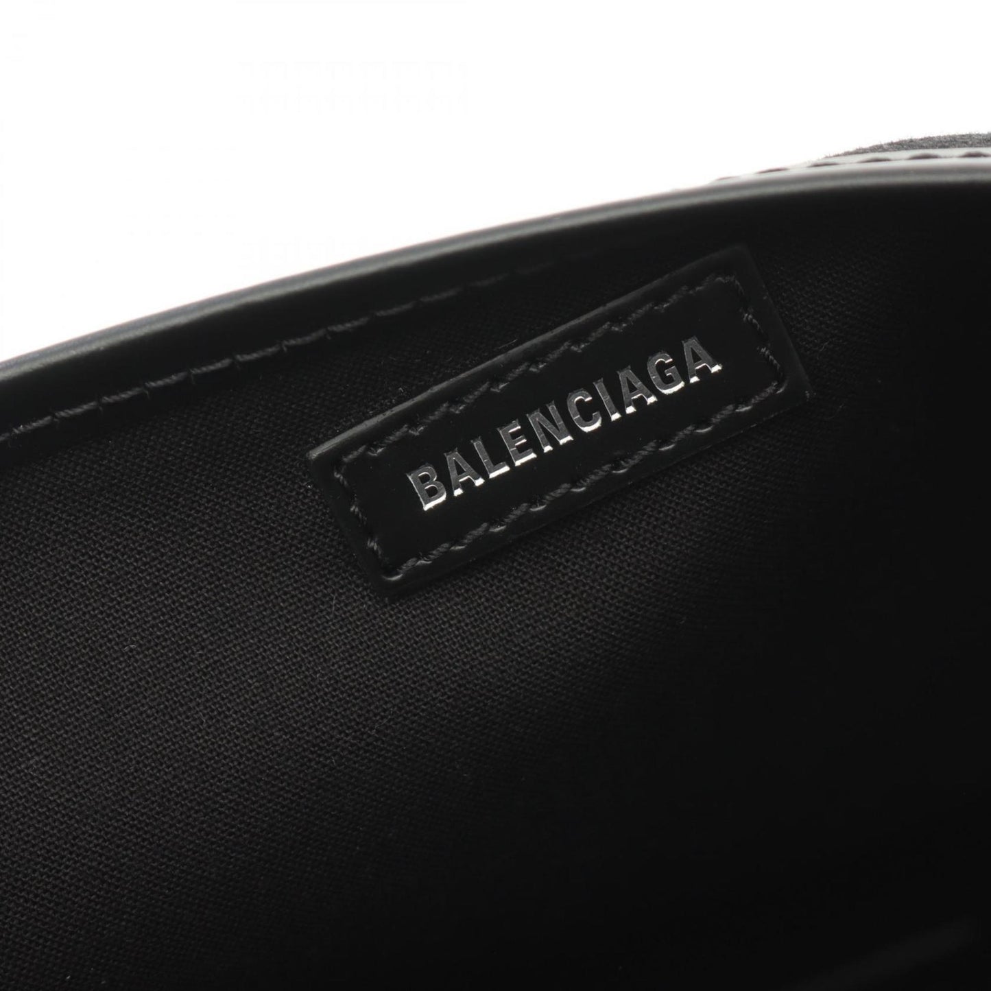 Balenciaga Black Canvas Leather Tote Bag