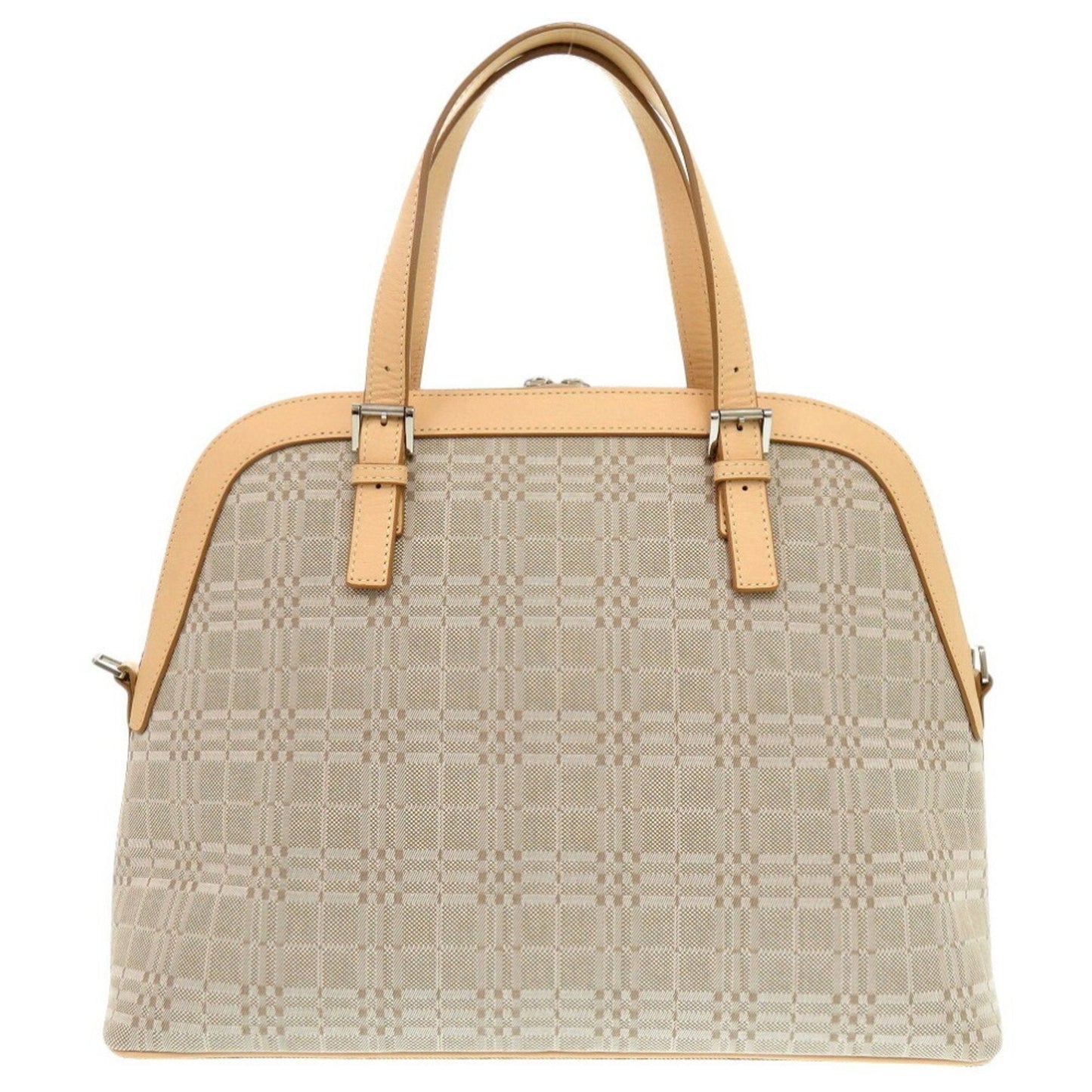 Burberry Beige Canvas Leather Handbag